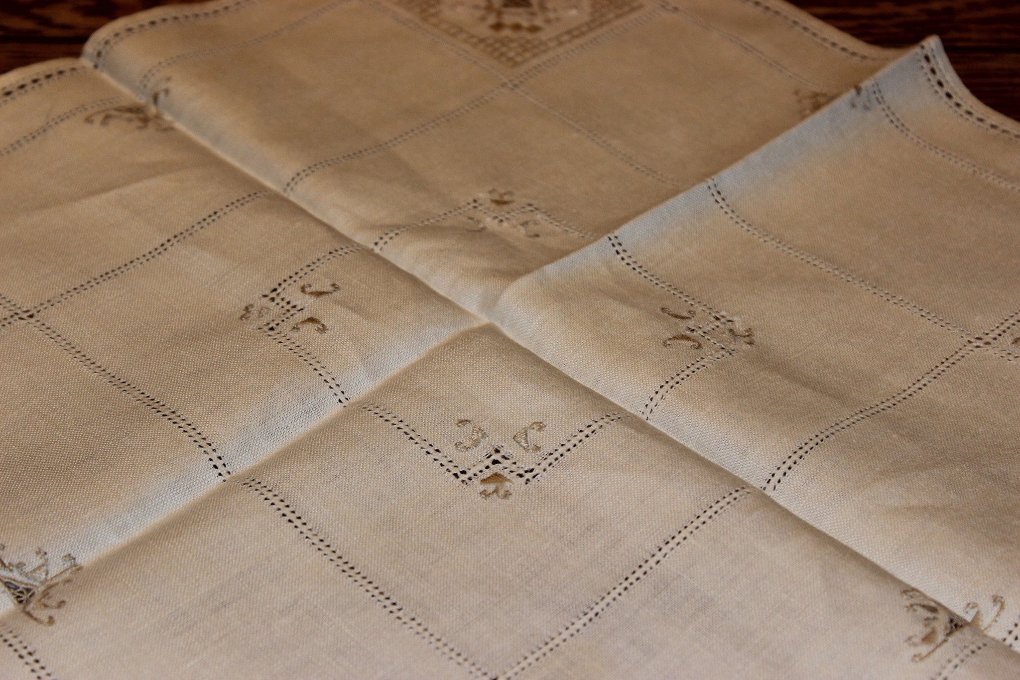 Natural Linen Table Topper & Tea Tray Cloth