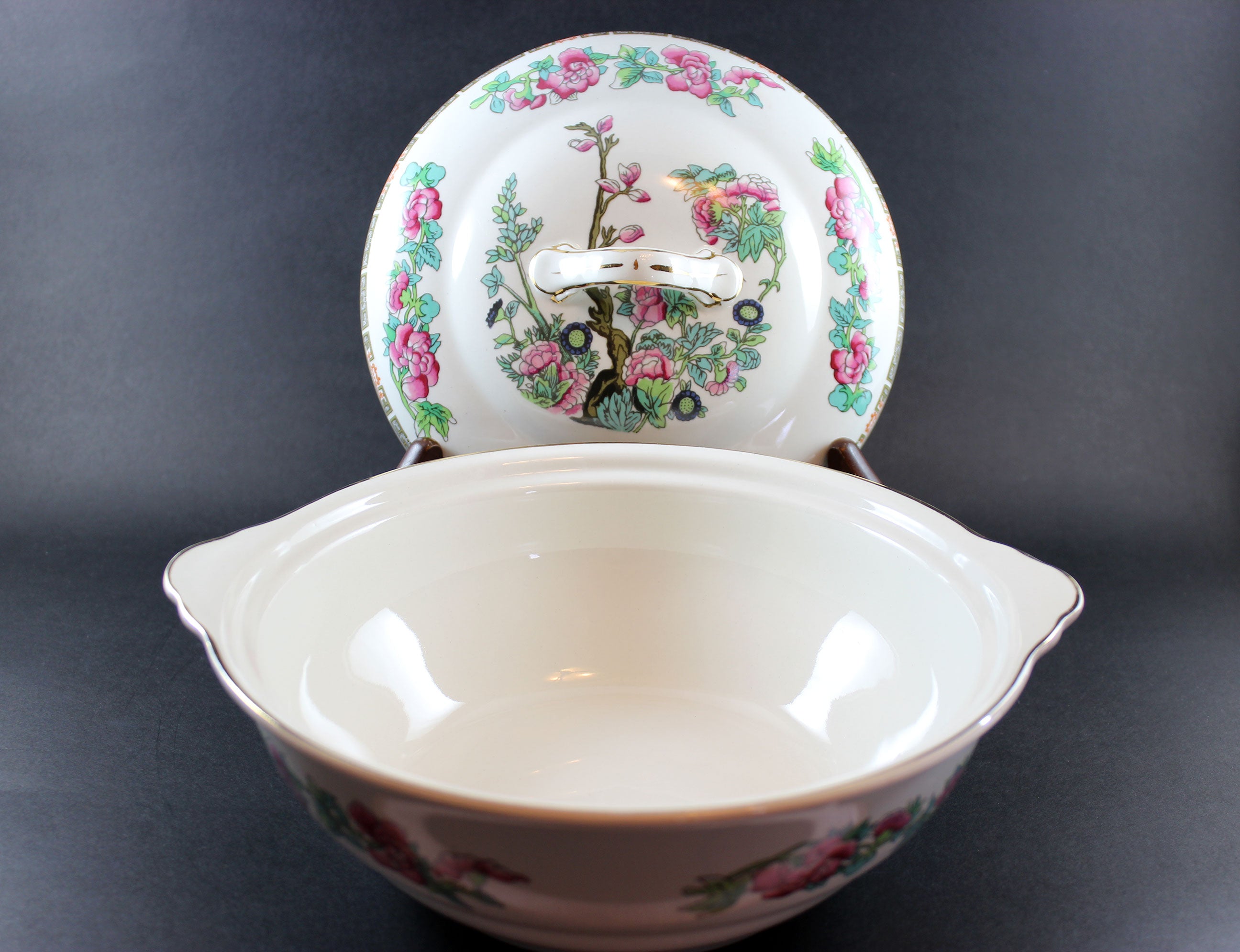 John Maddock & Sons, Indian Tree Pattern, Covered Serving Bowl