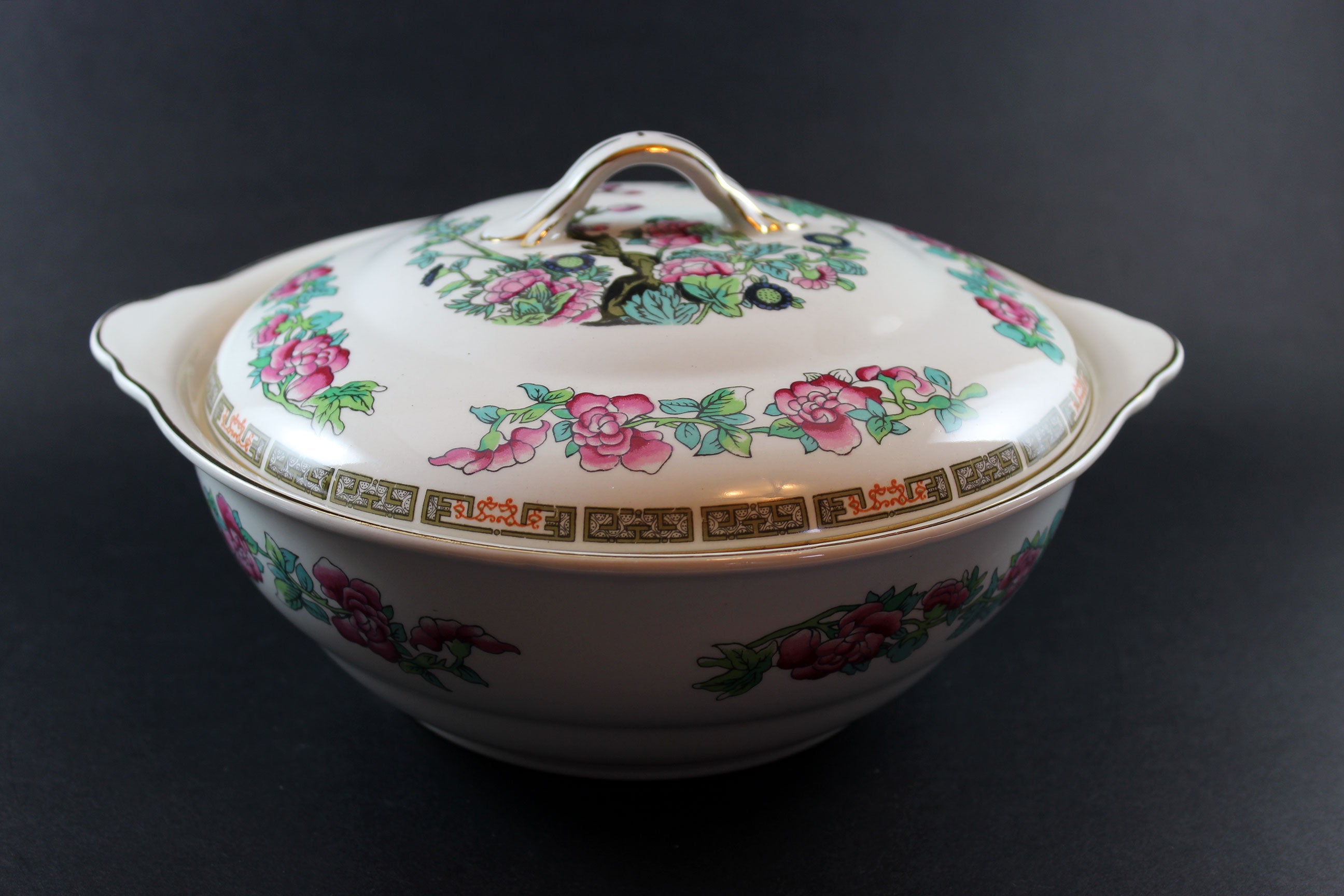 John Maddock & Sons, Indian Tree Pattern, Covered Serving Bowl