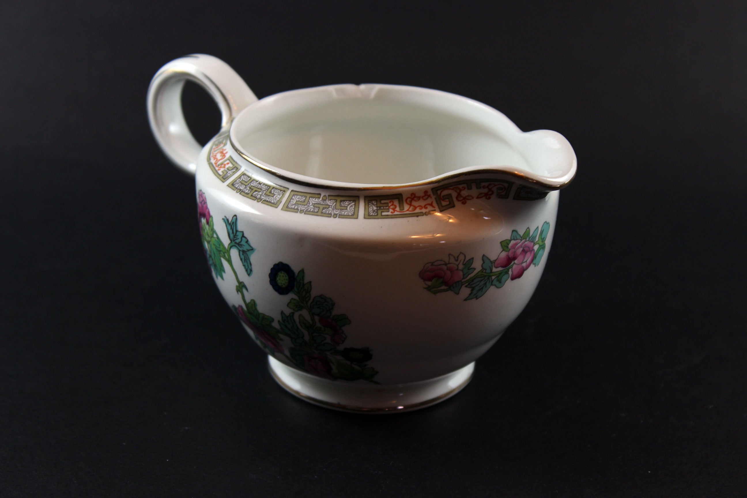 John Maddock & Sons, Indian Tree Pattern, Creamer and Covered Sugar Bowl