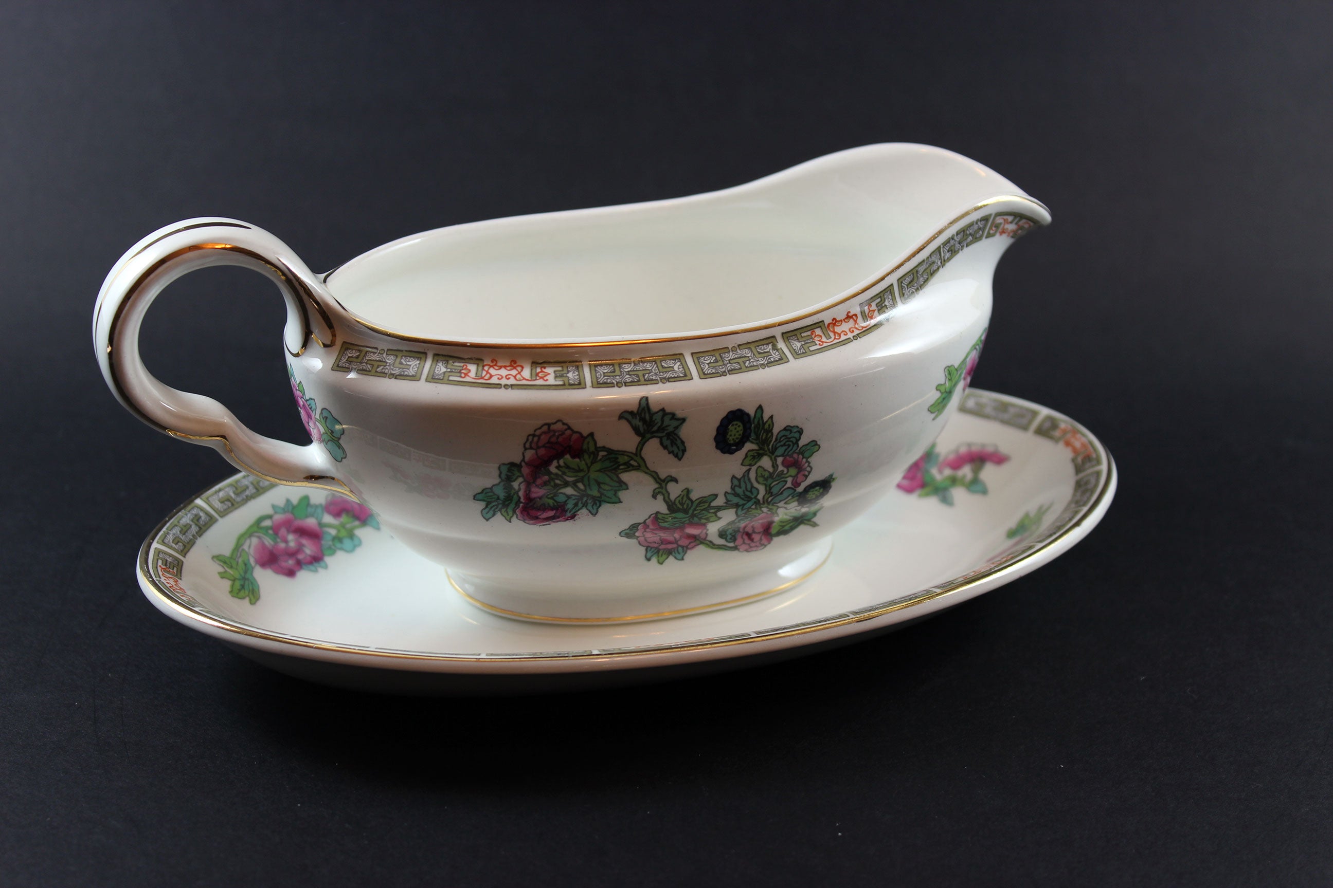 Maddock, Indian Tree, Gravy Boat and Underplate