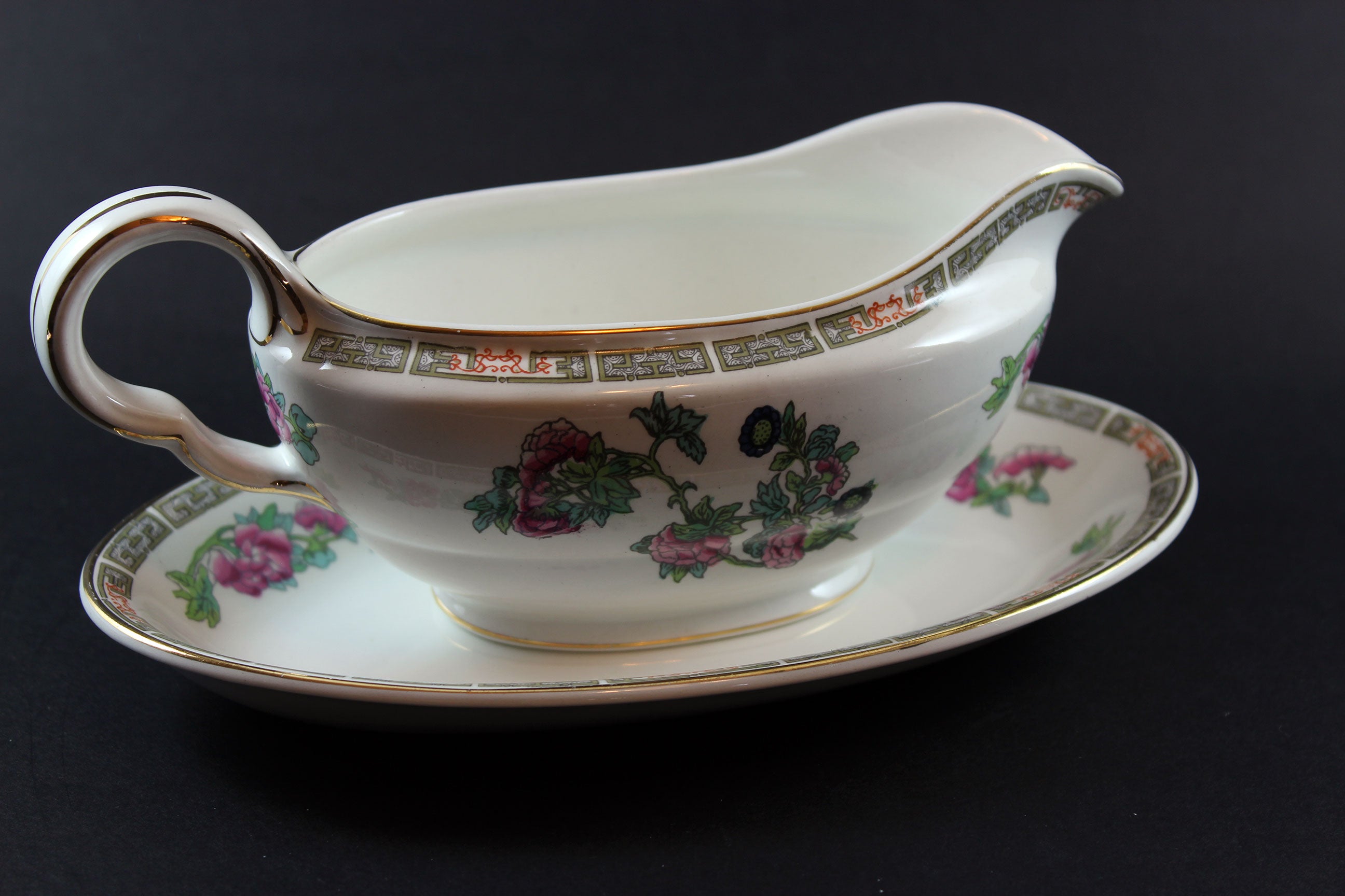 Maddock, Indian Tree, Gravy Boat and Underplate