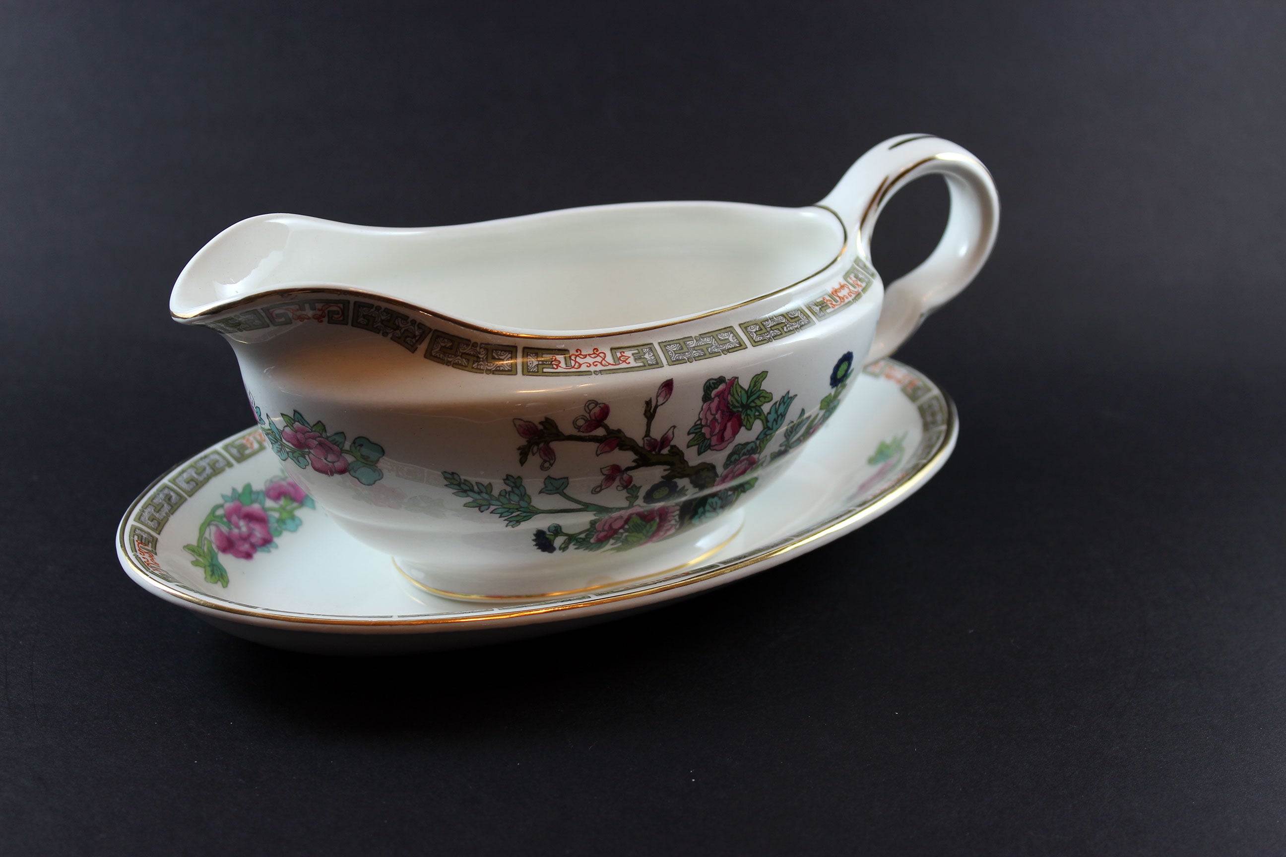Maddock, Indian Tree, Gravy Boat and Underplate