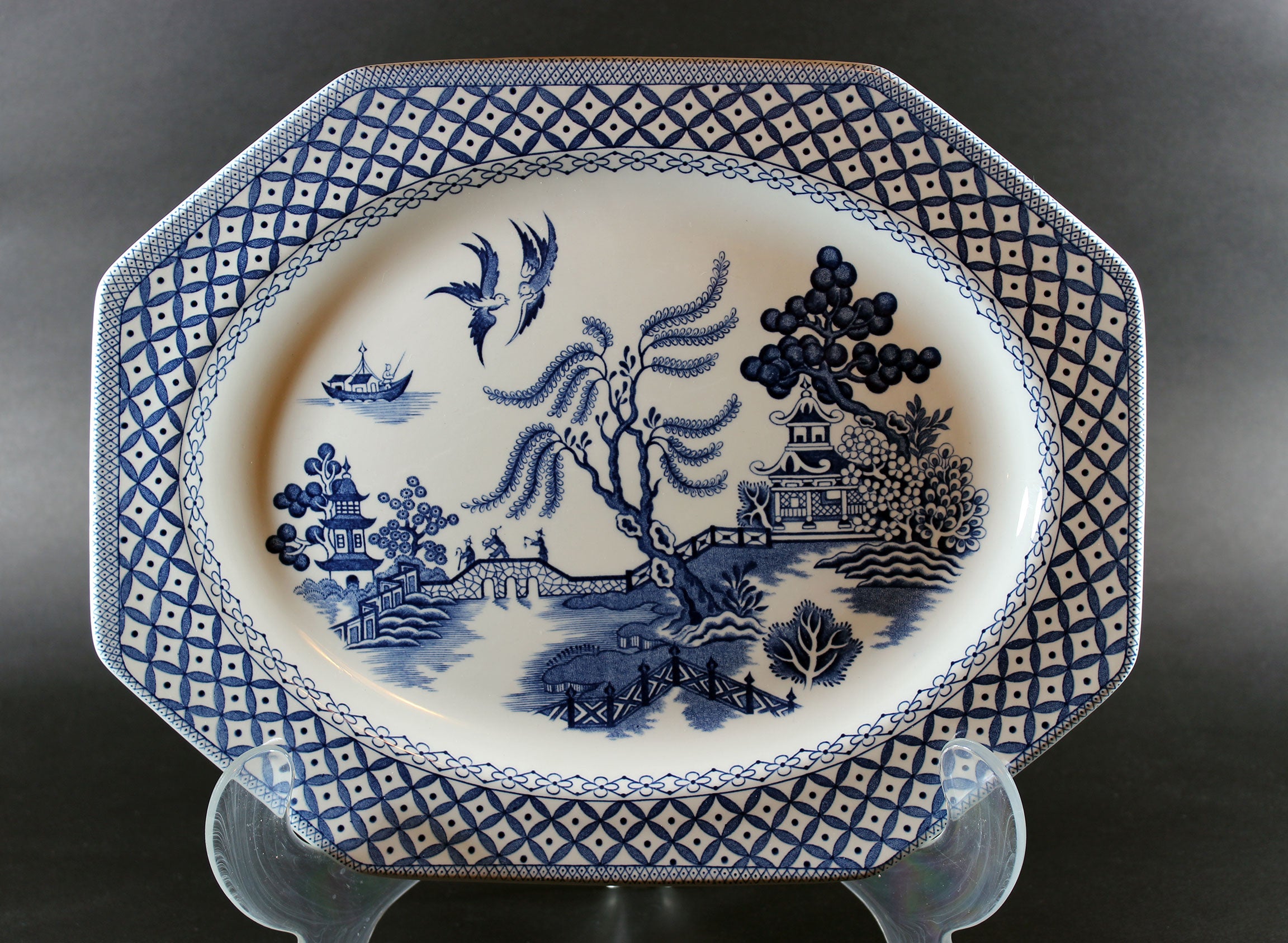 Blue Willow Platter, Meakin, Royal Staffordshire