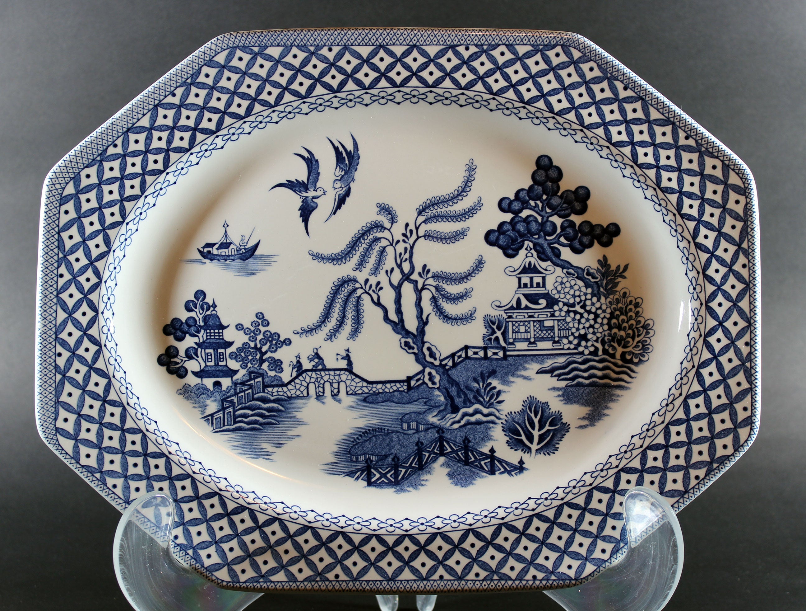 Blue Willow Platter, Meakin, Royal Staffordshire