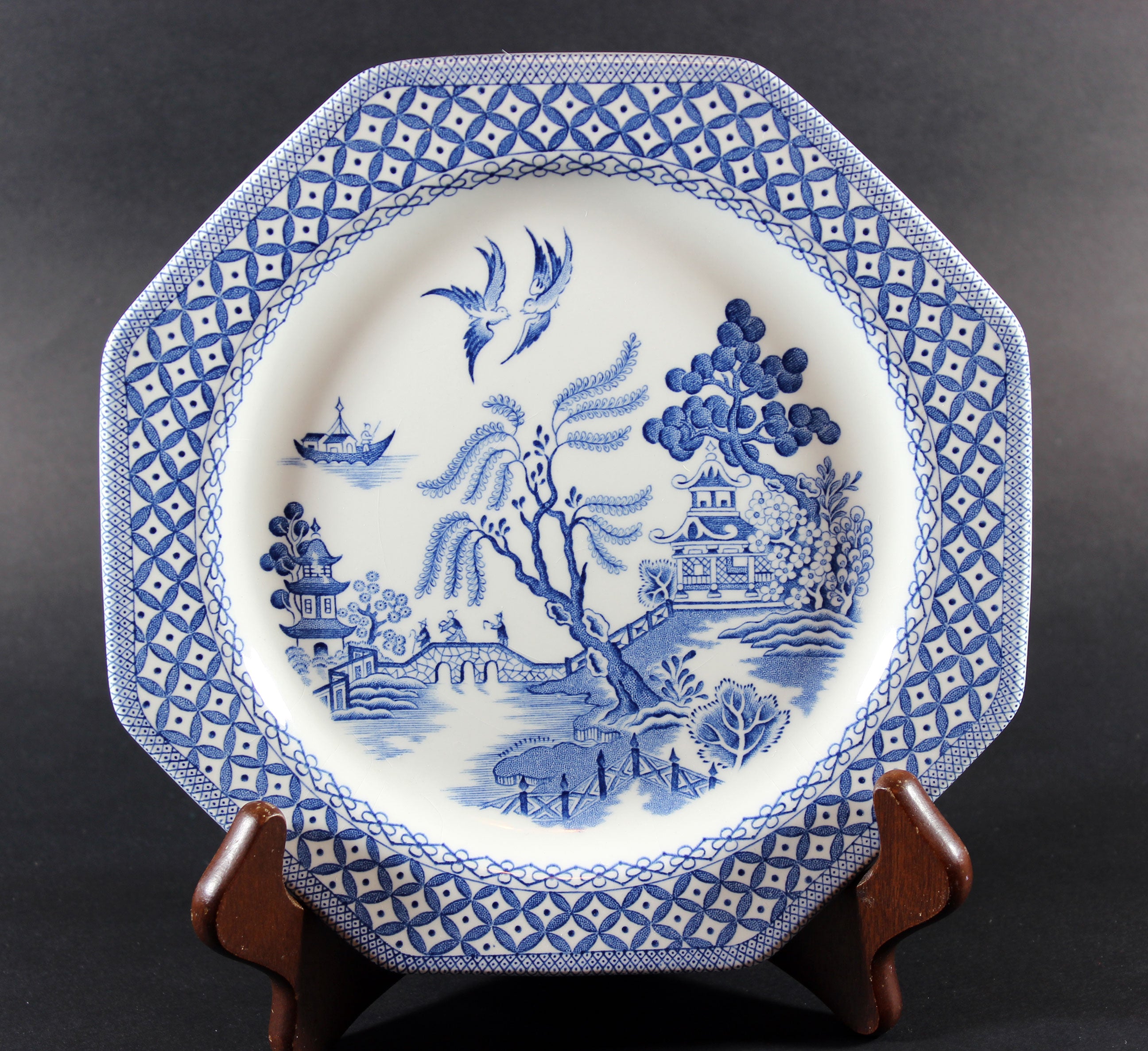 Blue Willow Salad Plate, Meakin, Staffordshire