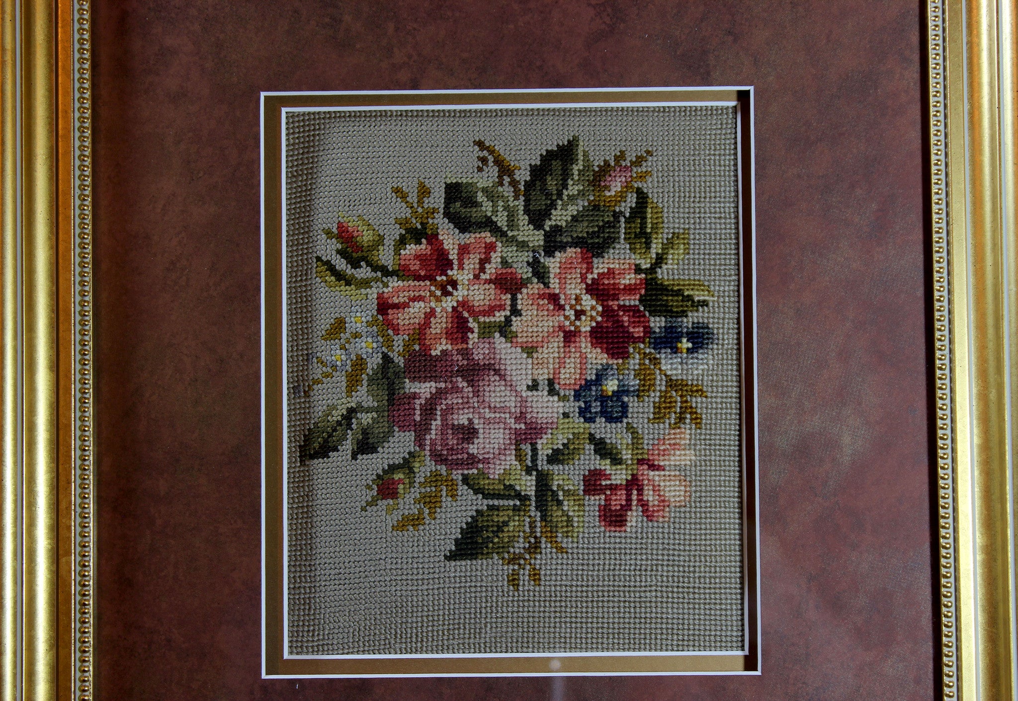 Floral Framed Needlepoint