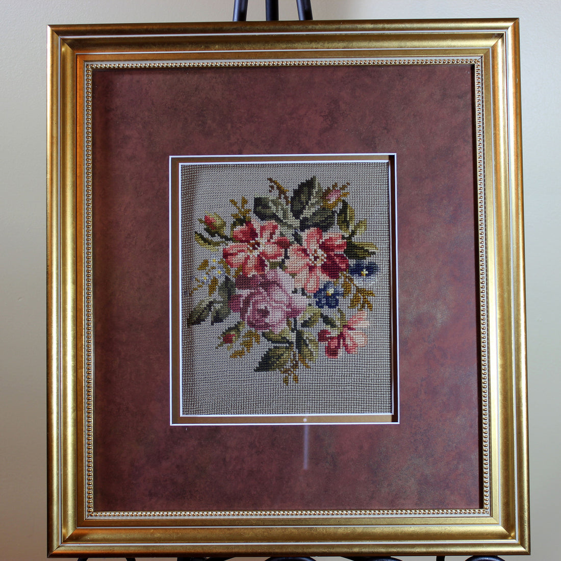 Floral Framed Needlepoint
