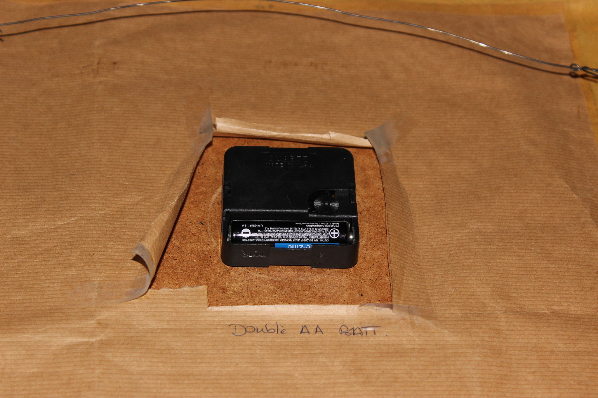 Vintage Needlepoint Floral Clock with Oak Frame