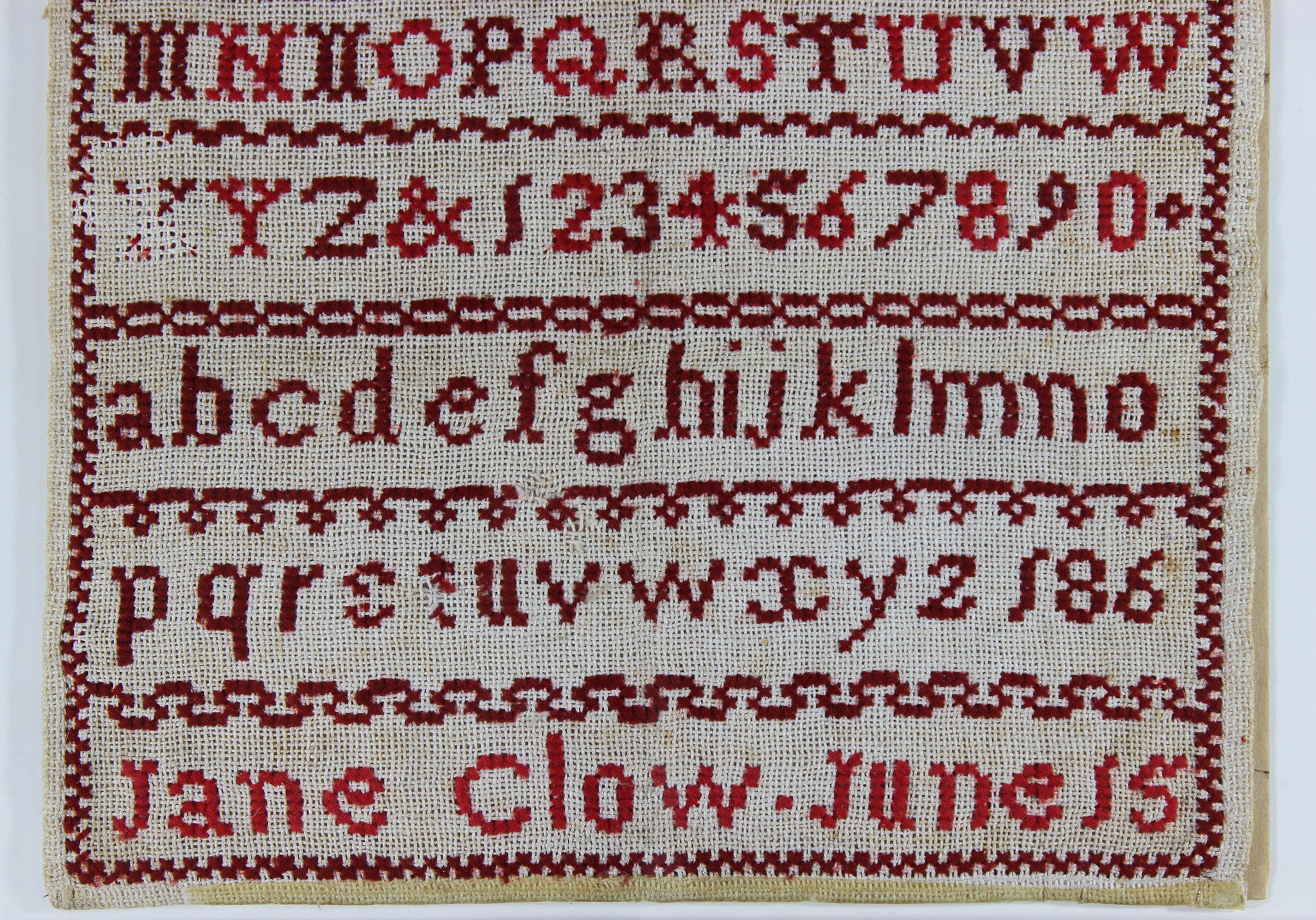 Needlepoint Sampler, Jane Clow