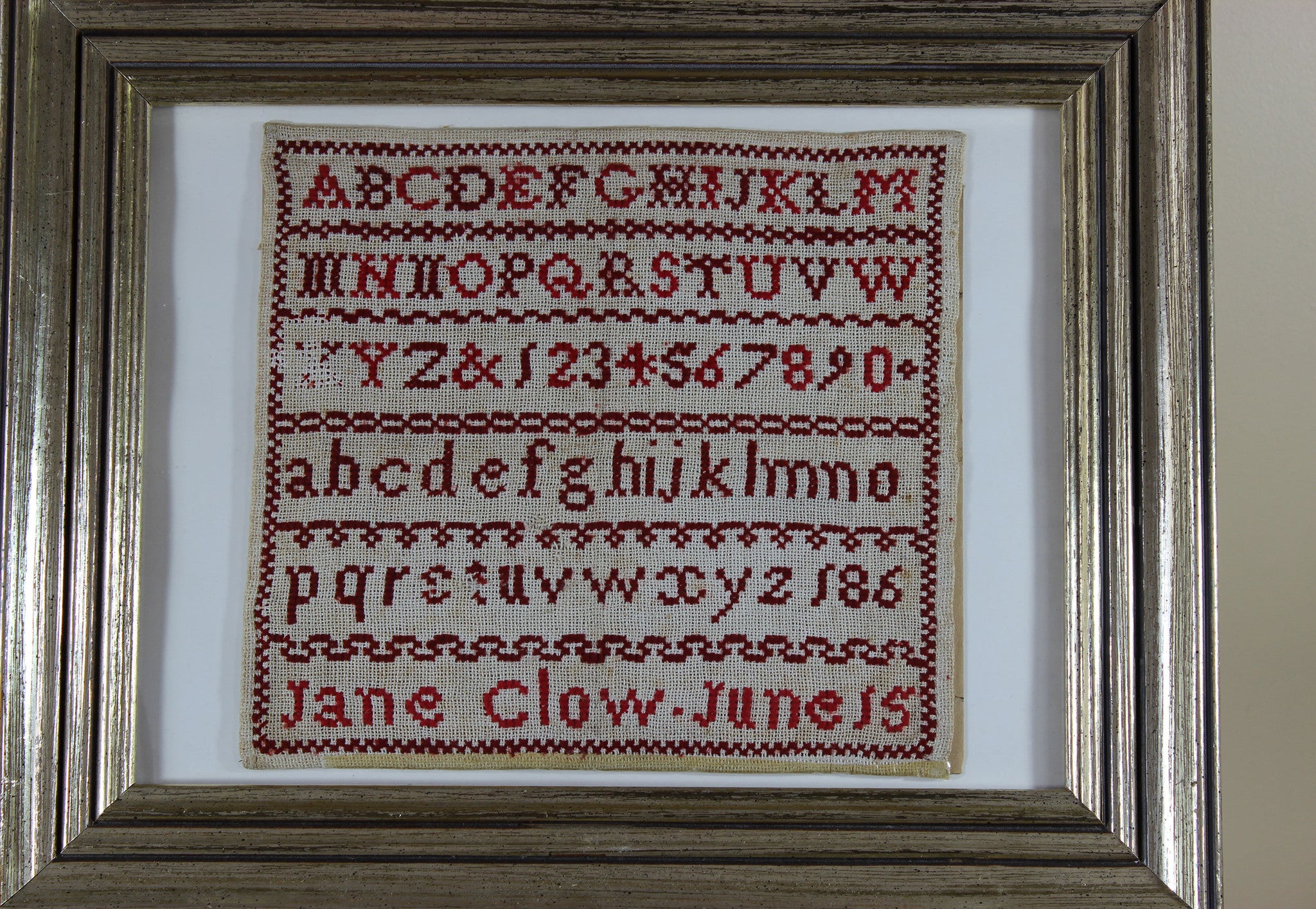Needlepoint Sampler, Jane Clow