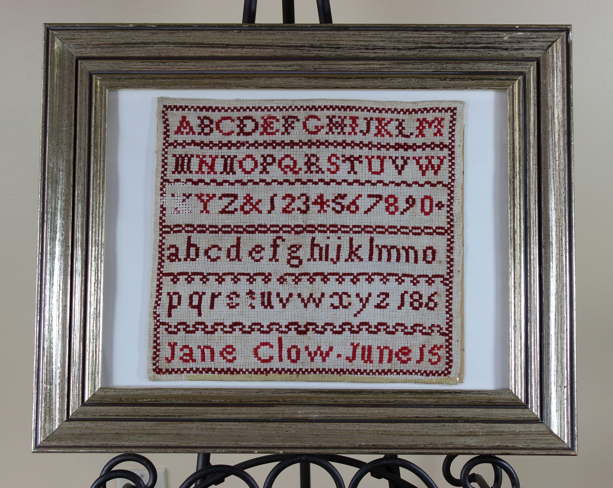 Needlepoint Sampler, Jane Clow