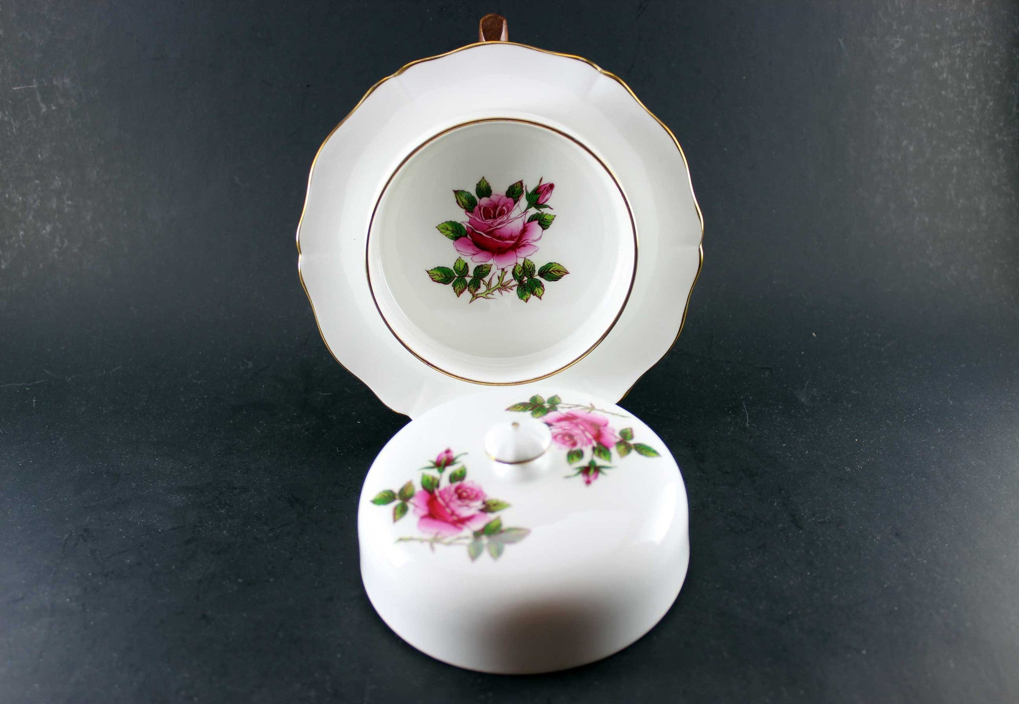 Northumbria Carleton Rose Covered Butter Dish