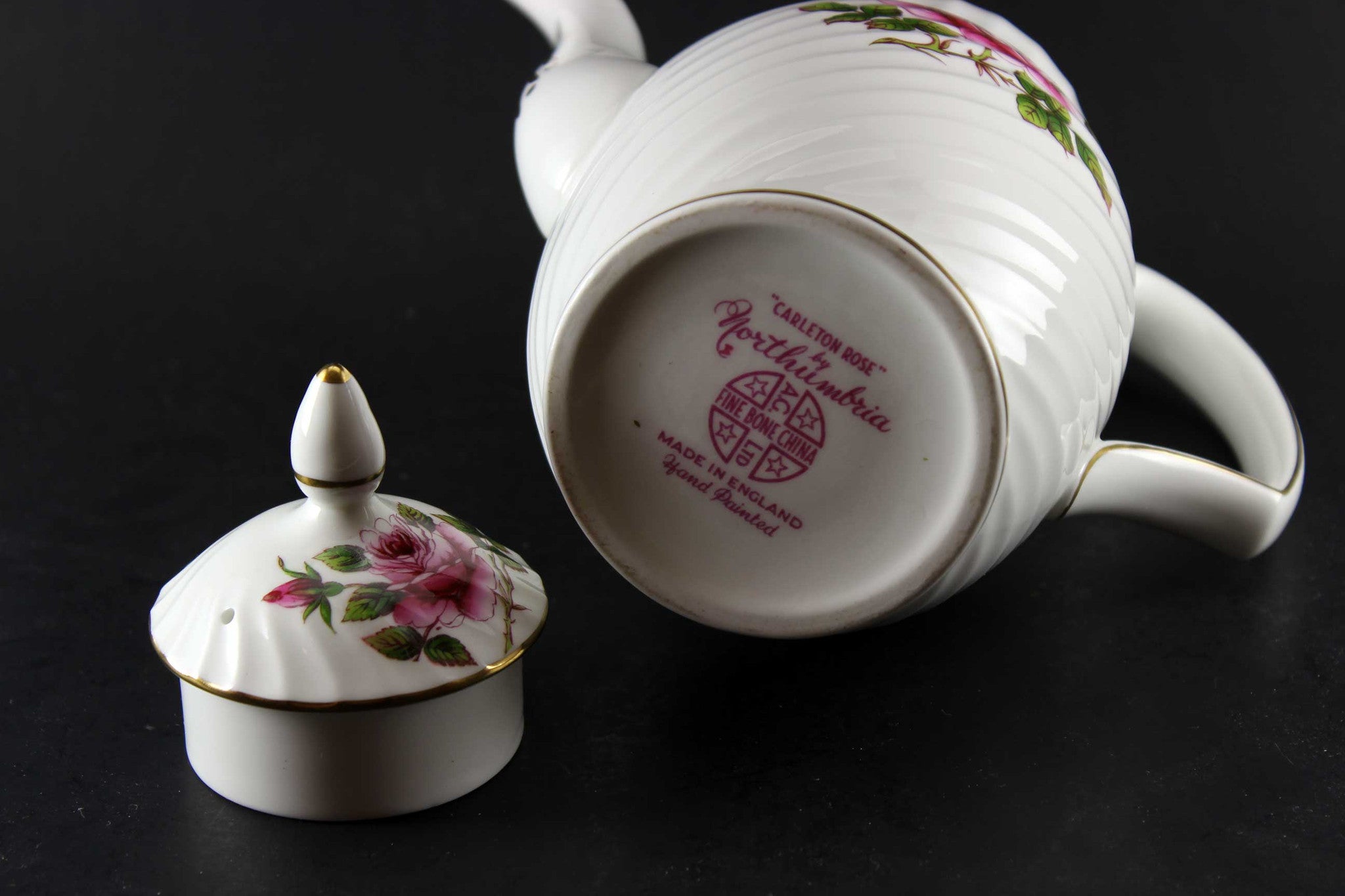 Northumbria Carleton Rose-Coffee Pot, Cream & Sugar