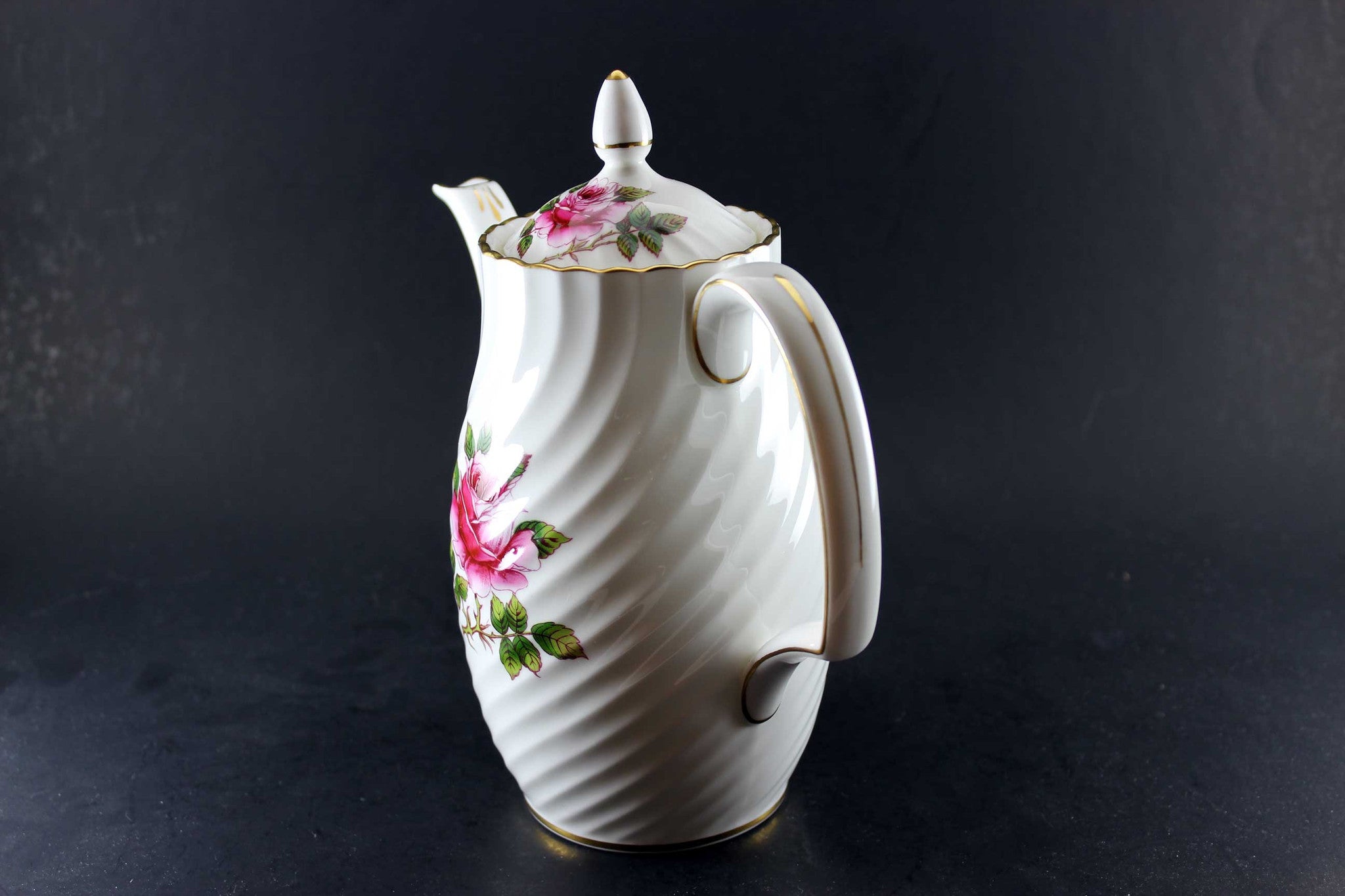 Northumbria Carleton Rose-Coffee Pot, Cream & Sugar
