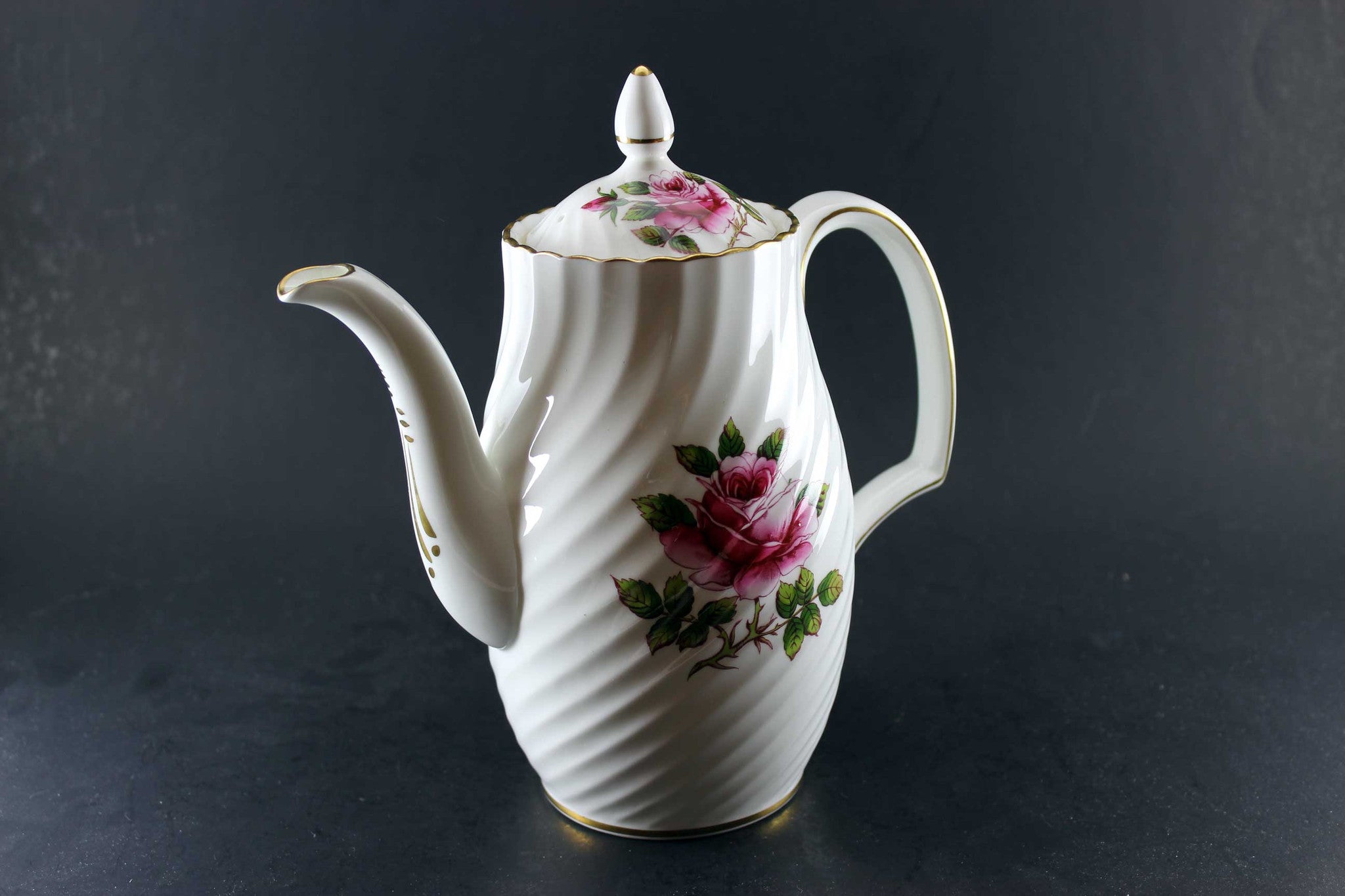 Northumbria Carleton Rose-Coffee Pot, Cream & Sugar