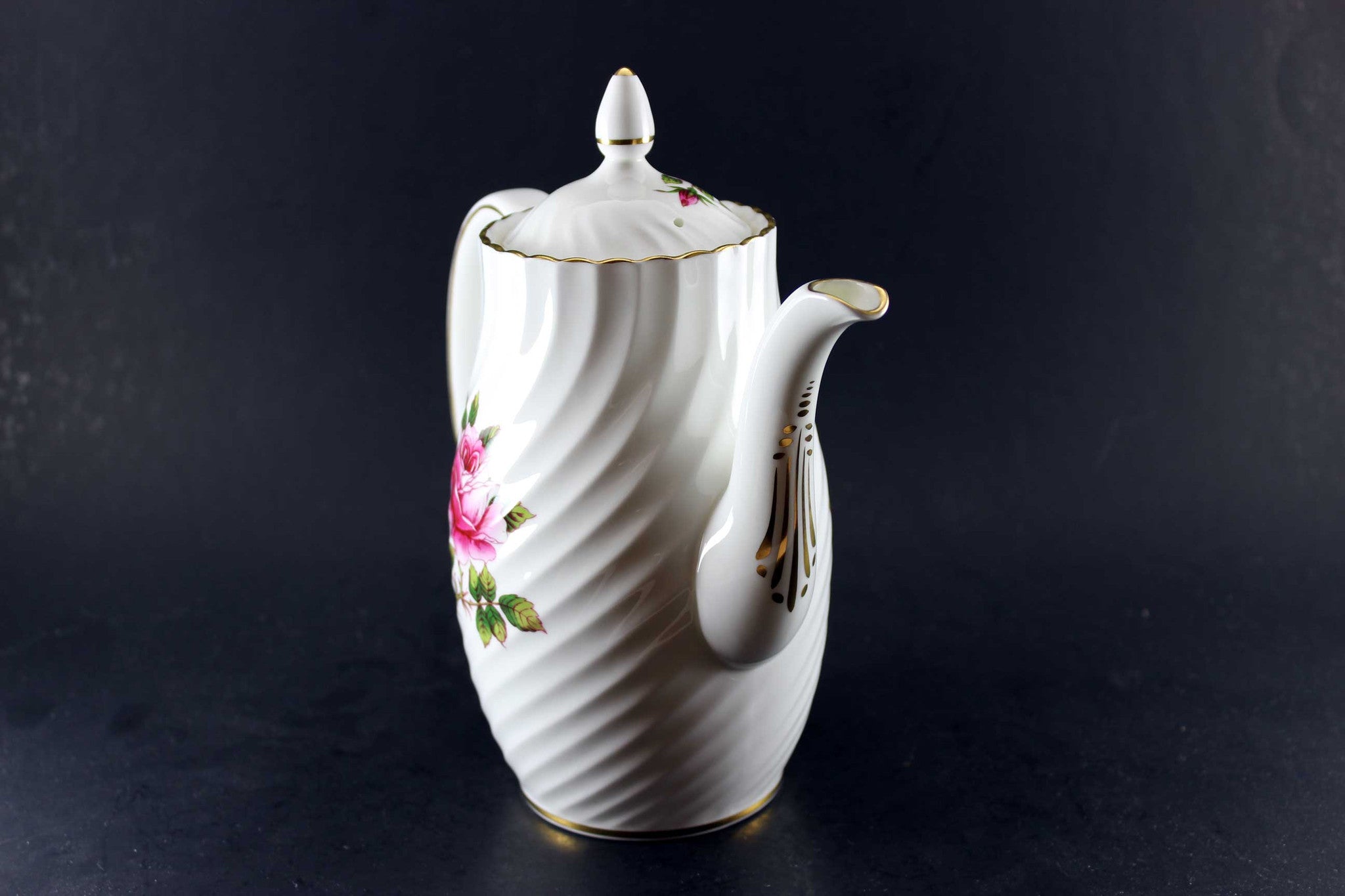 Northumbria Carleton Rose-Coffee Pot, Cream & Sugar