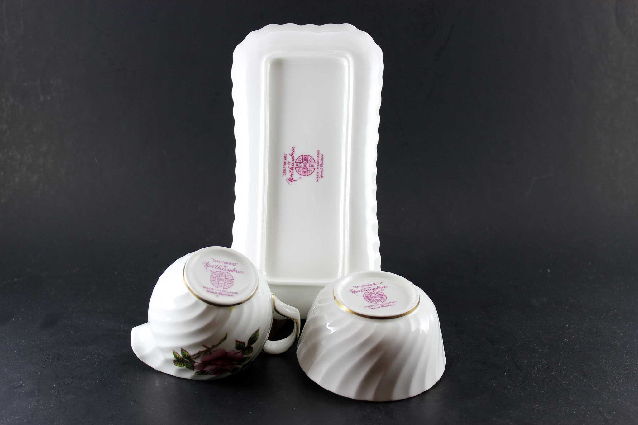 Northumbria Carleton Rose-Coffee Pot, Cream & Sugar