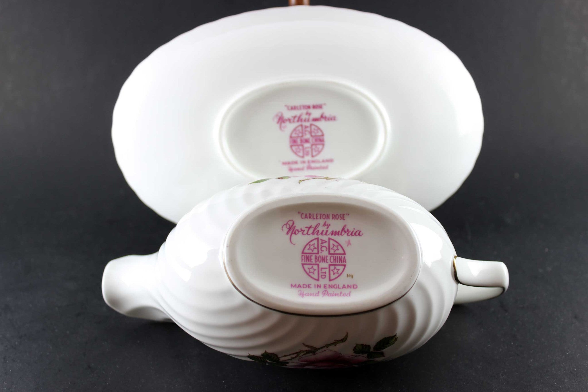 Northumbria Carleton Rose Gravy Boat and Under Plate