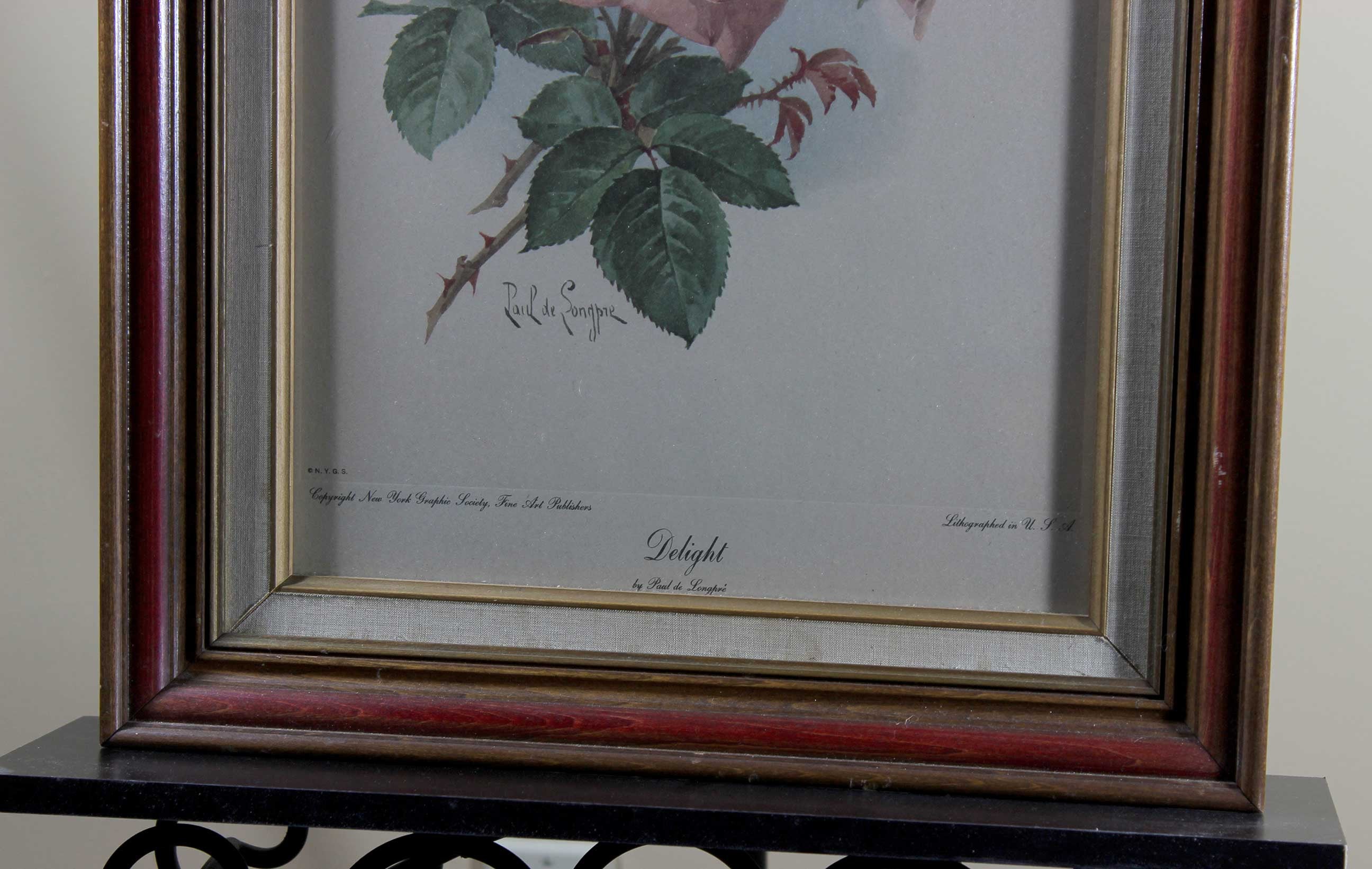 Paul de Longpre, Lithograph, Delight