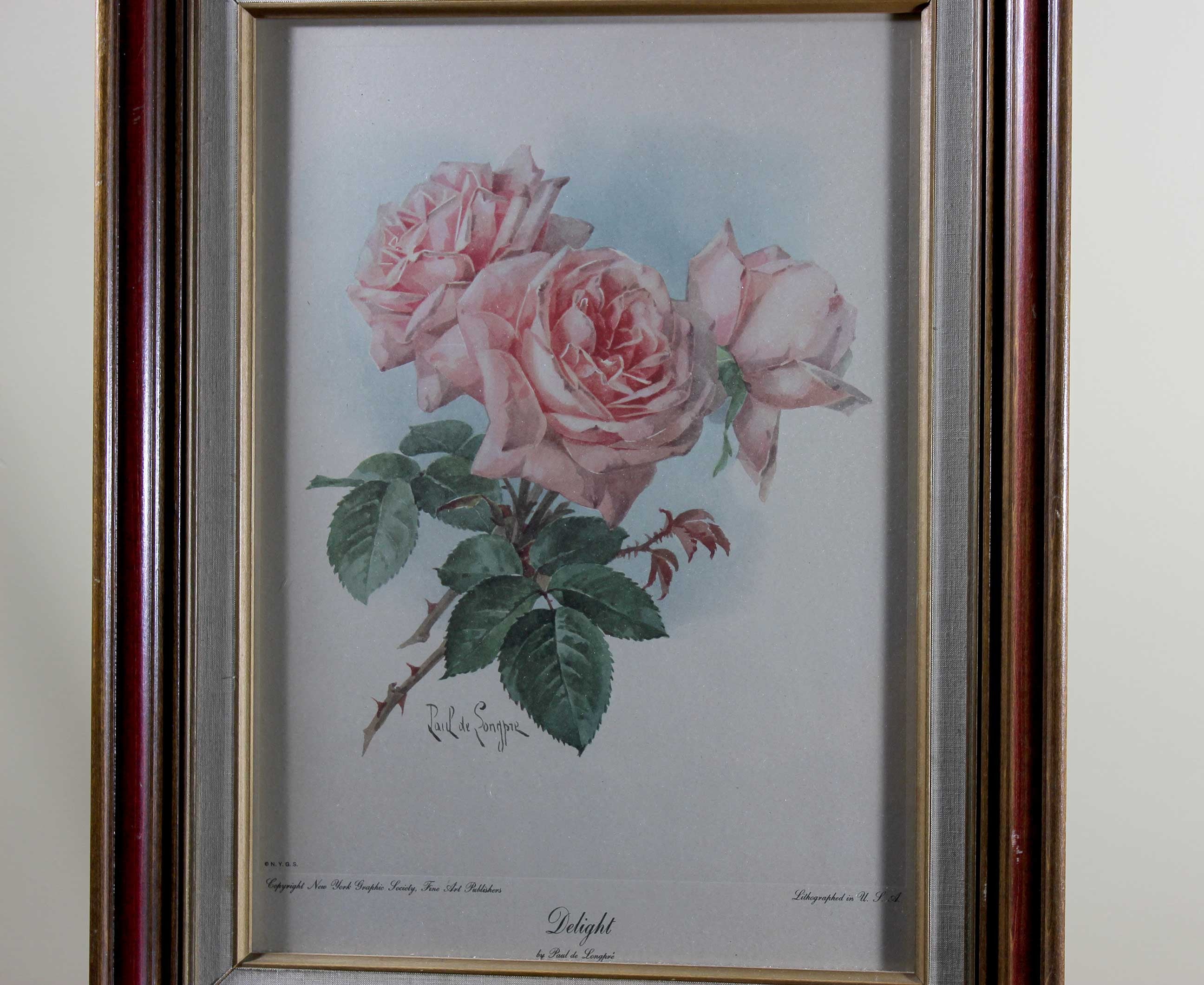 Paul de Longpre, Lithograph, Delight
