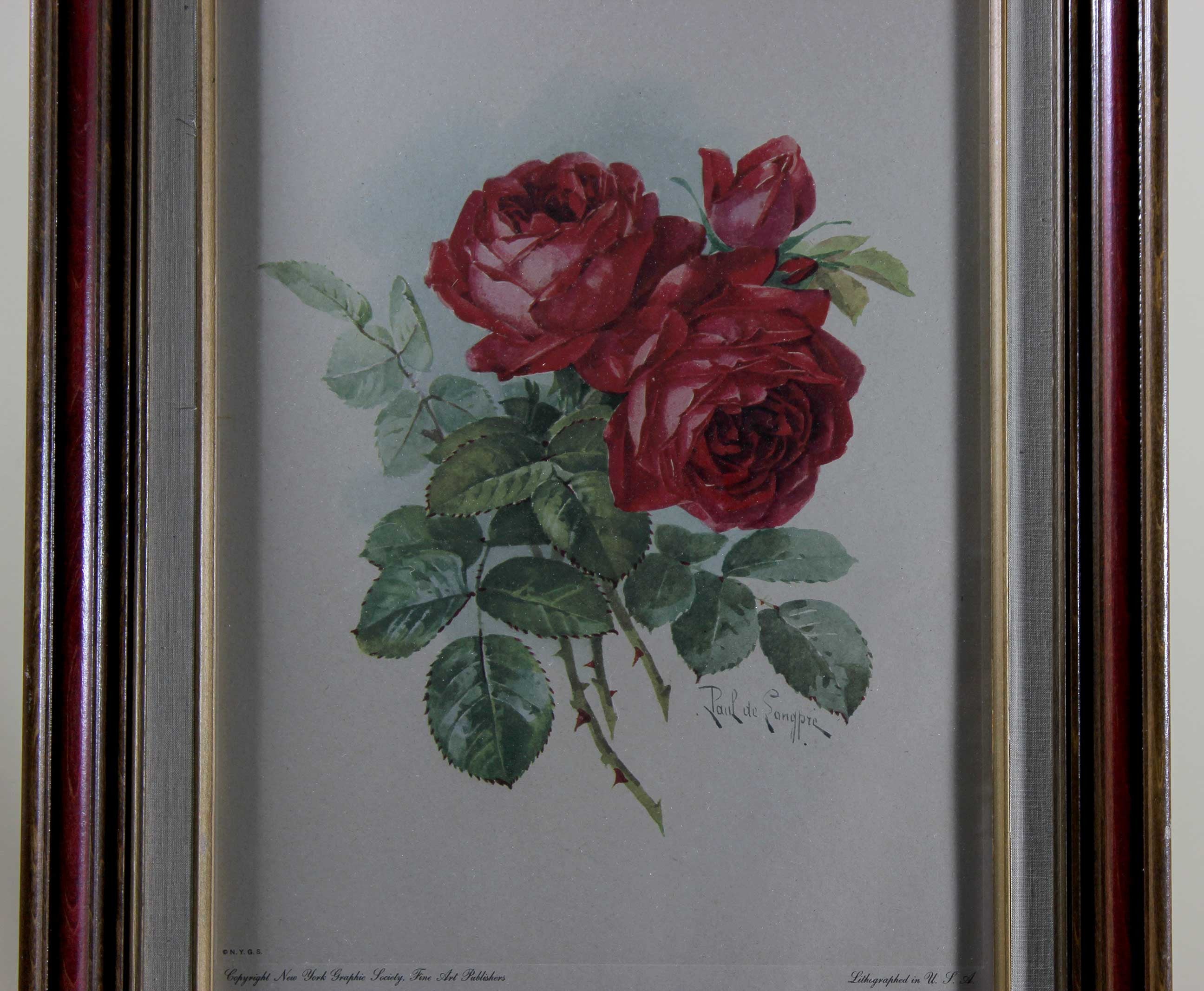 Paul de Longpre, Lithograph, Red Velvet