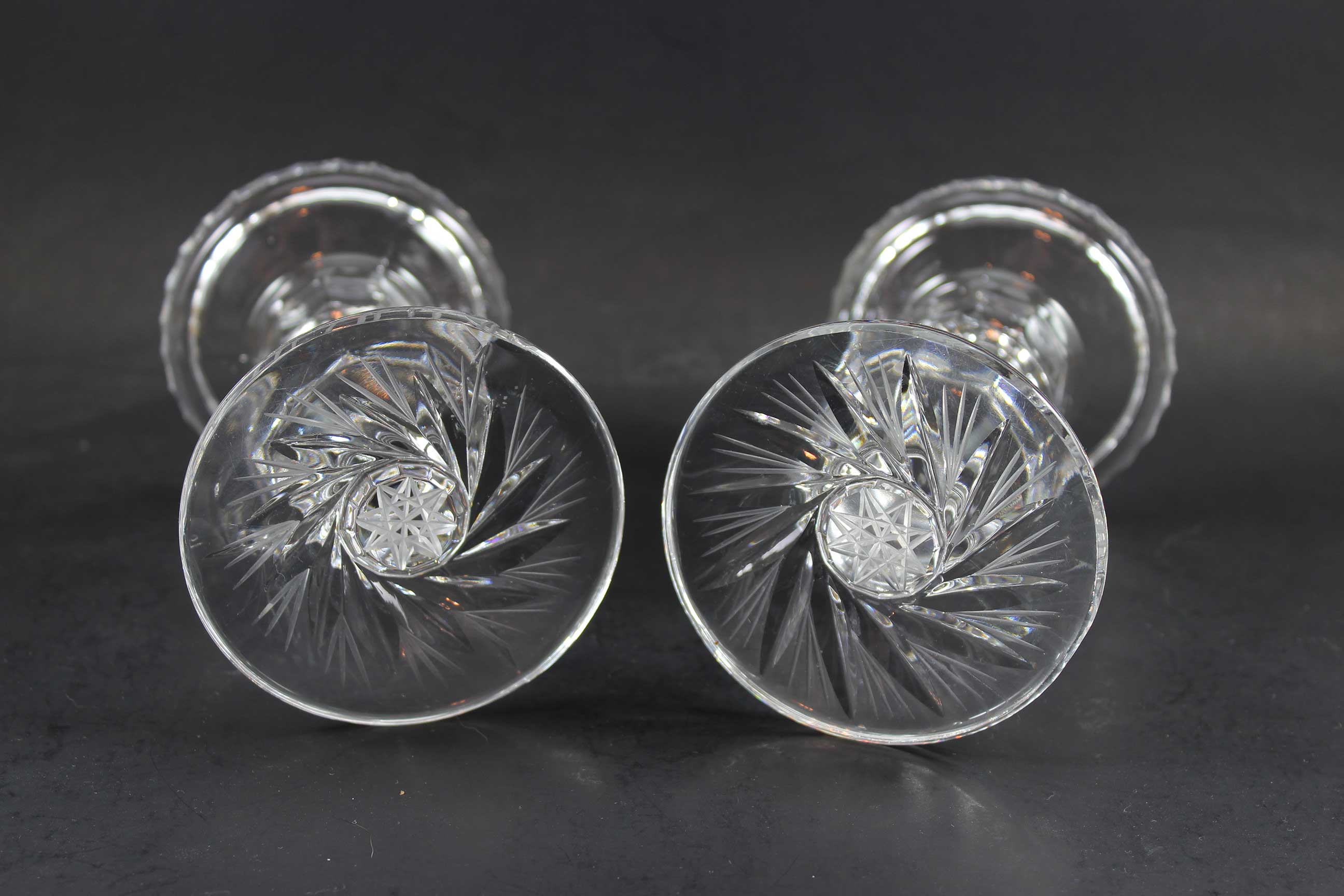 Bohemia Pinwheel Crystal, Tall Candleholders