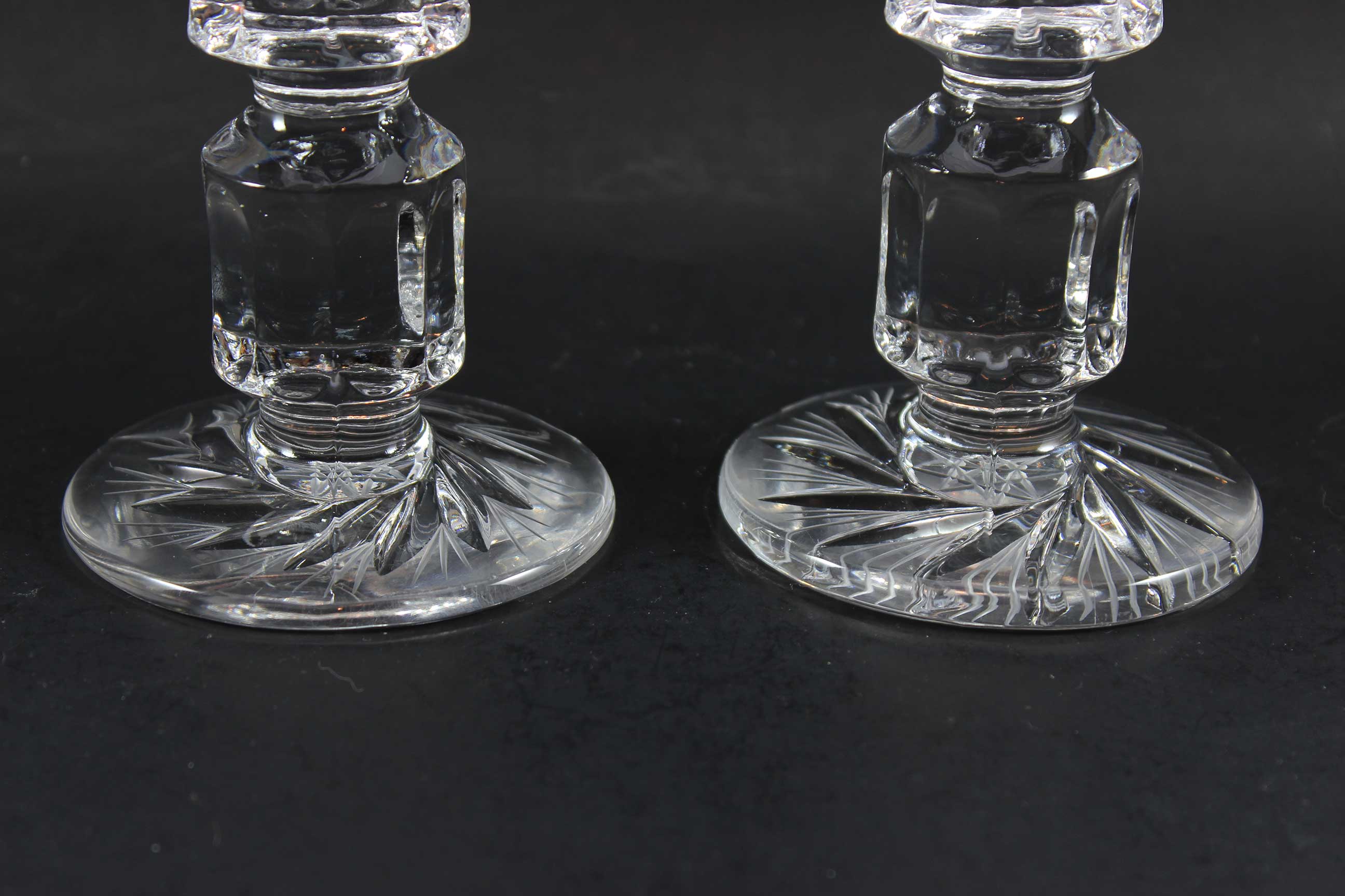 Bohemia Pinwheel Crystal, Tall Candleholders