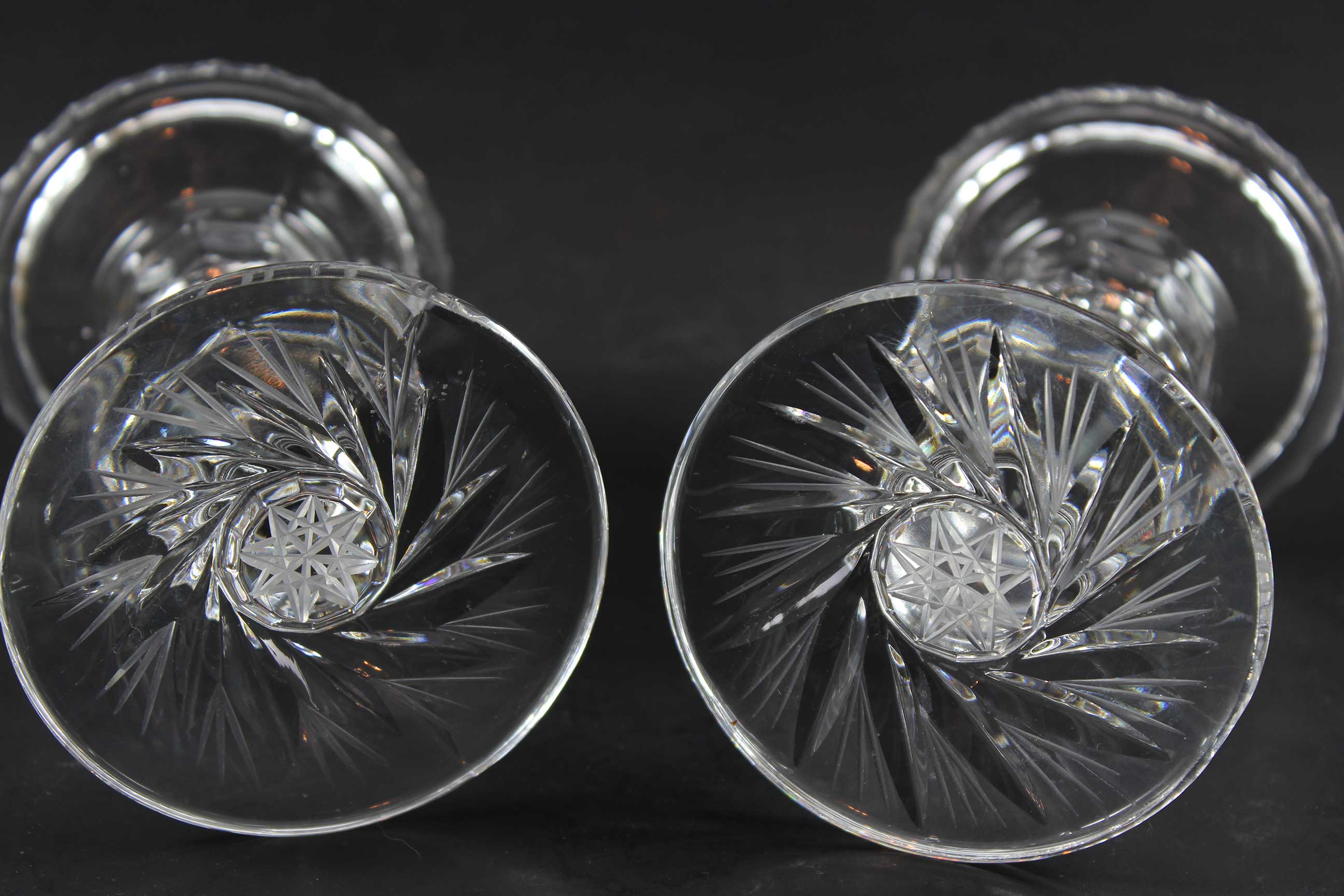 Bohemia Pinwheel Crystal, Tall Candleholders