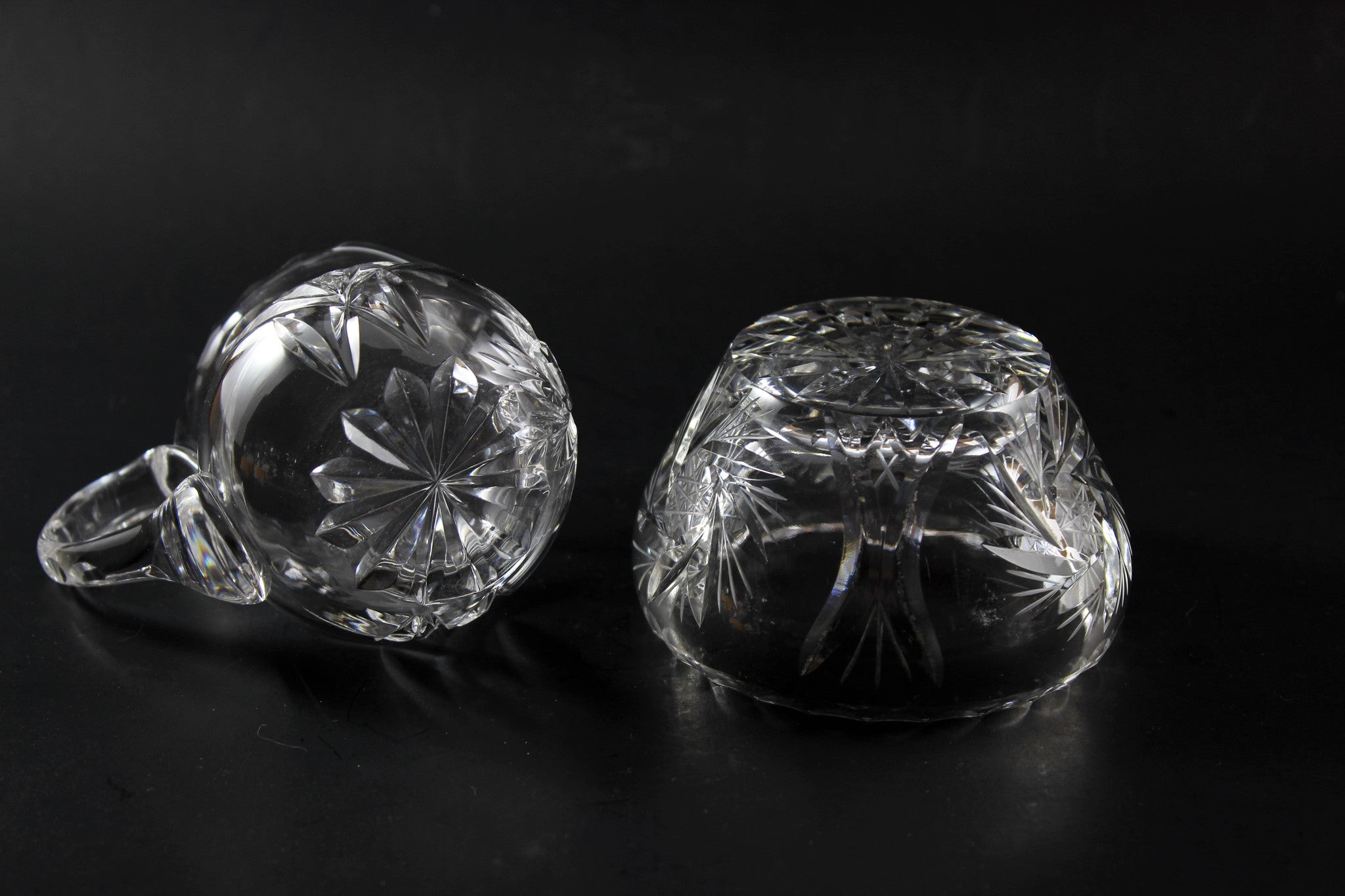 Pinwheel Crystal Cream and Sugar Set