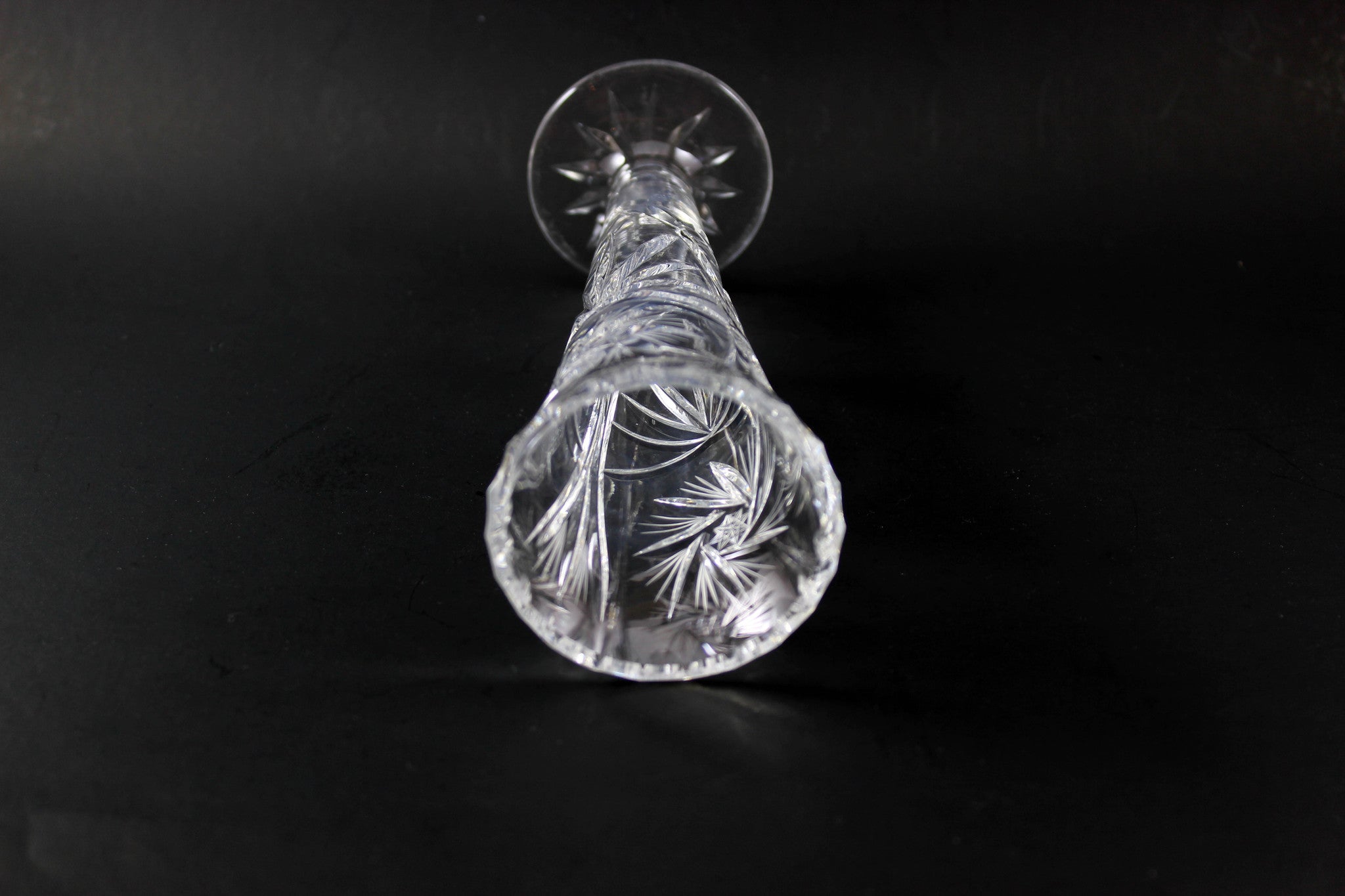 Pinwheel Crystal-Trumpet Bud Vase