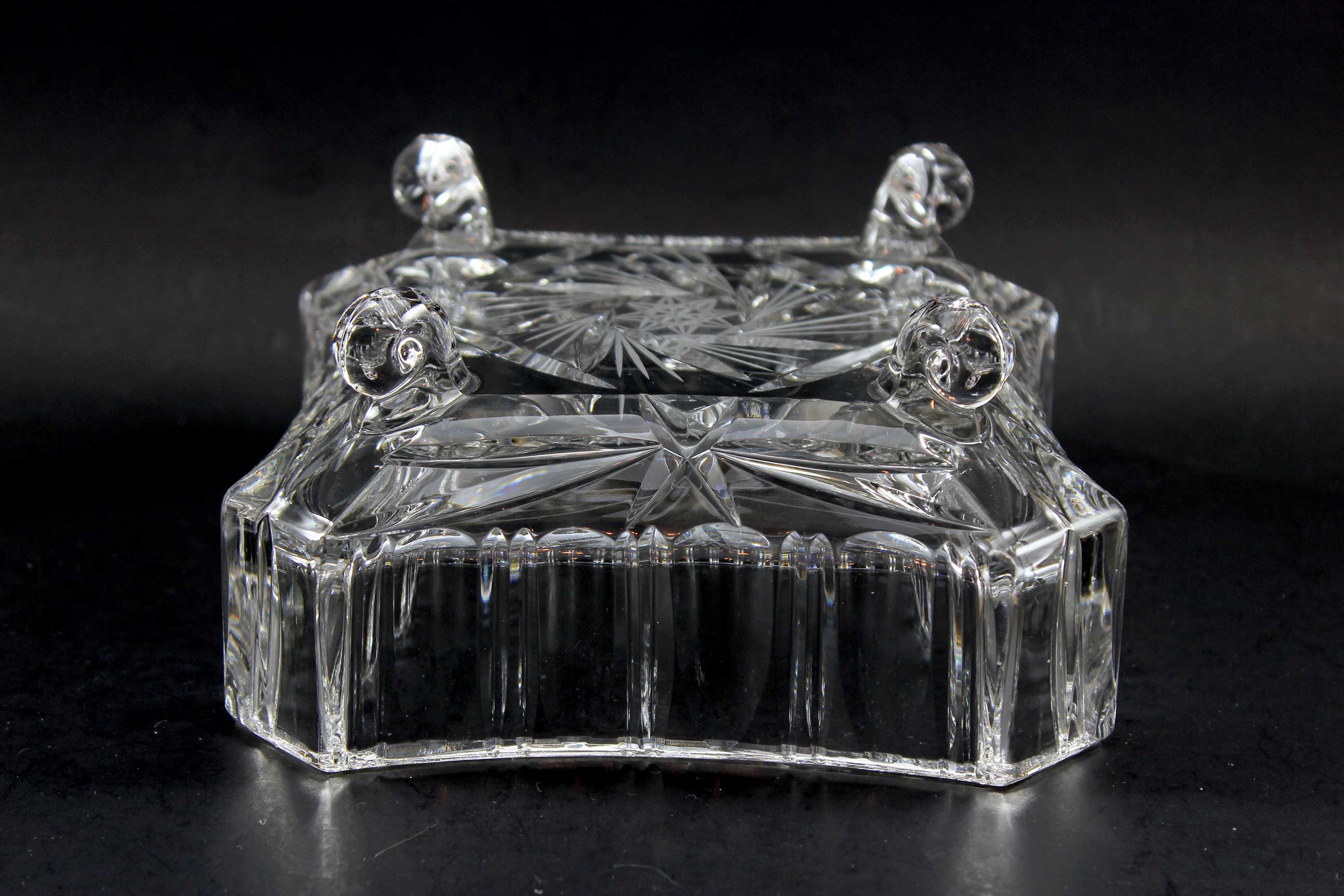 Large Pinwheel Crystal Candy Dish