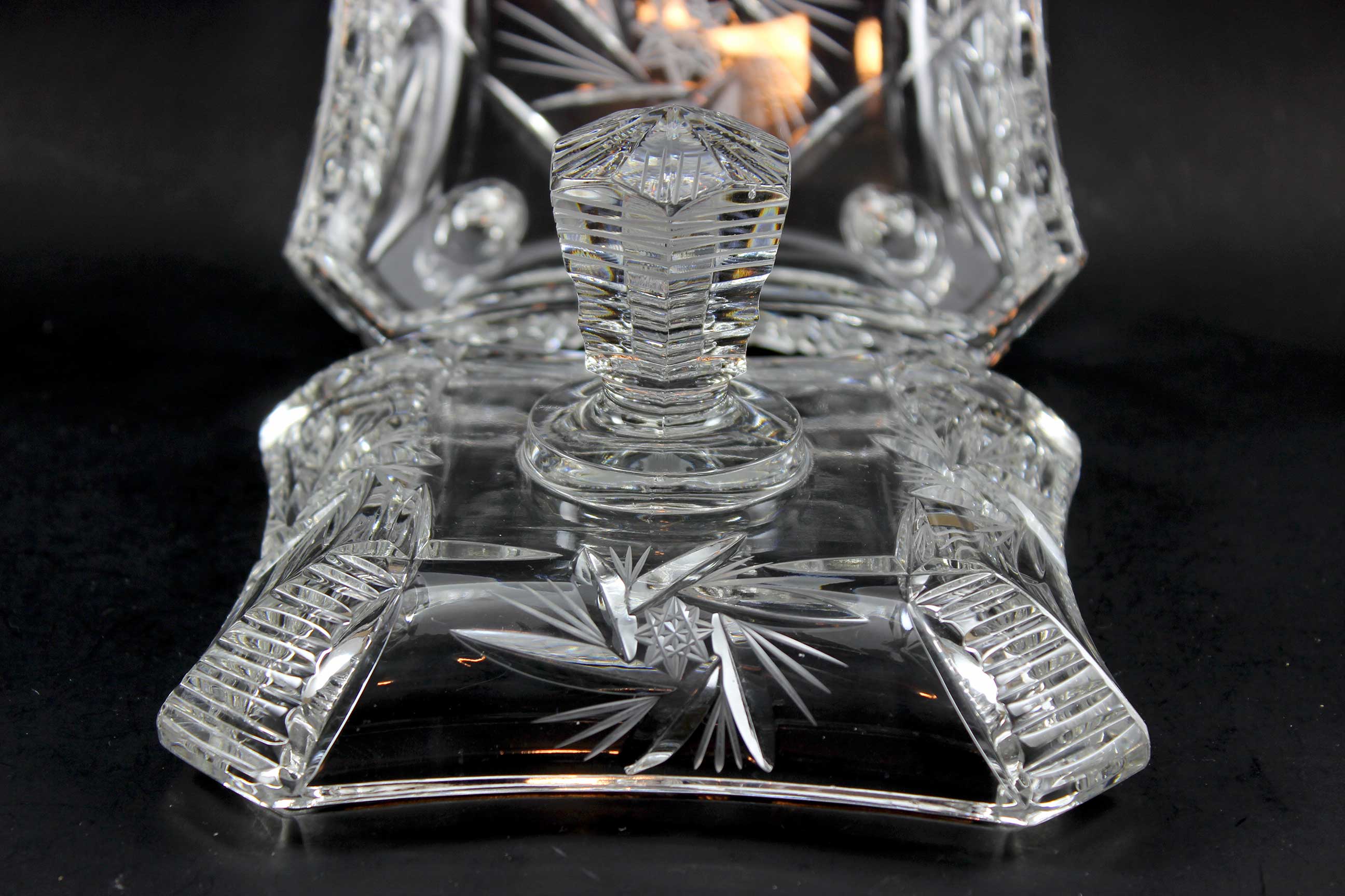 Large Pinwheel Crystal Candy Dish