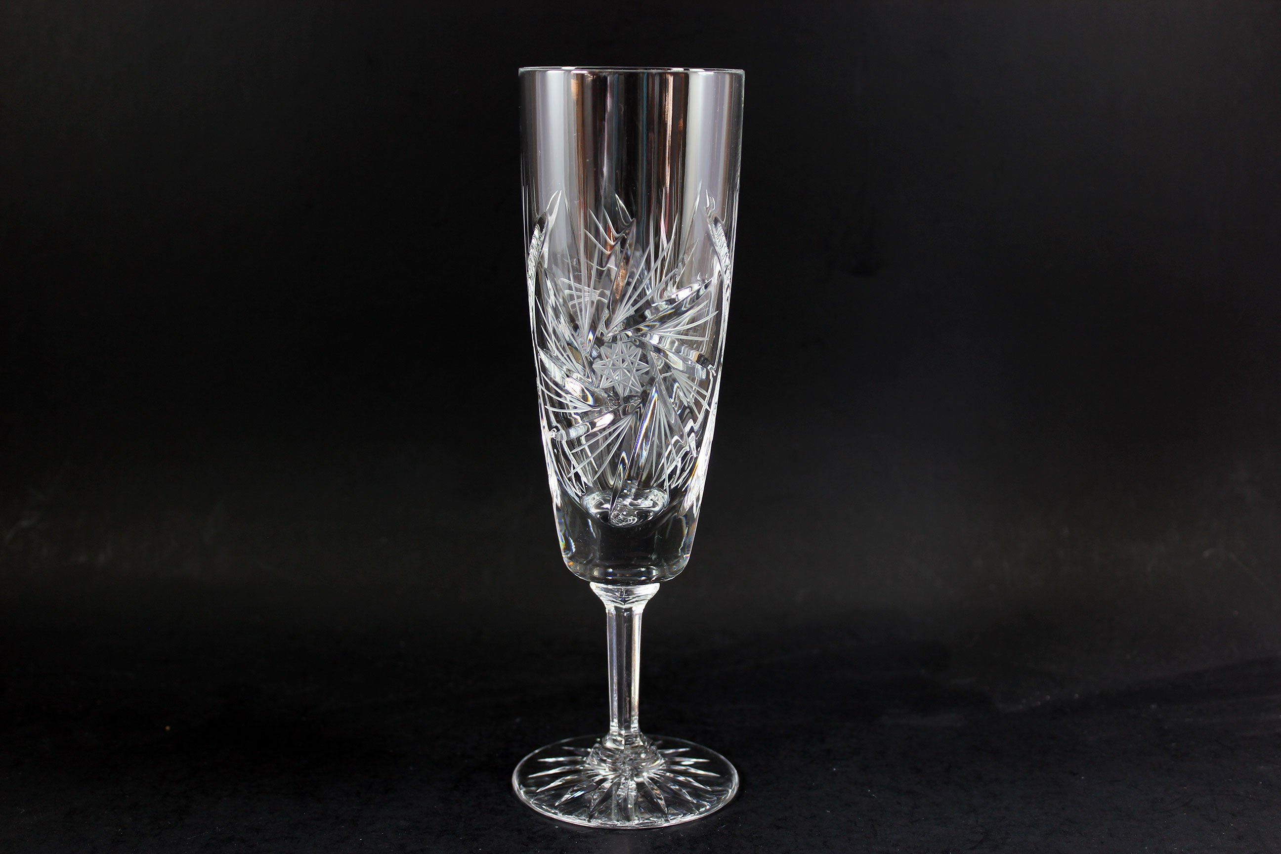 Pinwheel Crystal, Champagne Flute