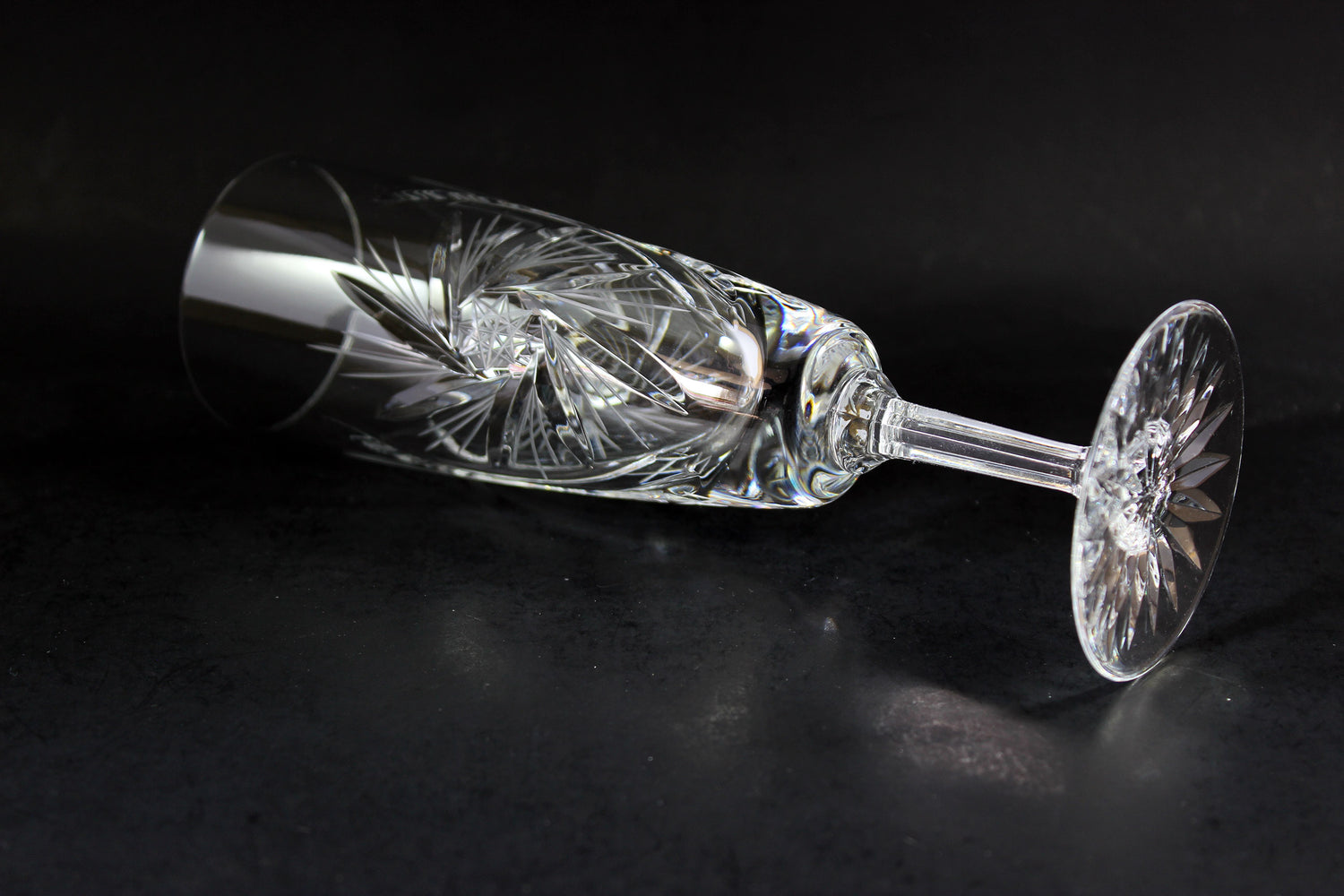 Pinwheel Crystal, Champagne Flute