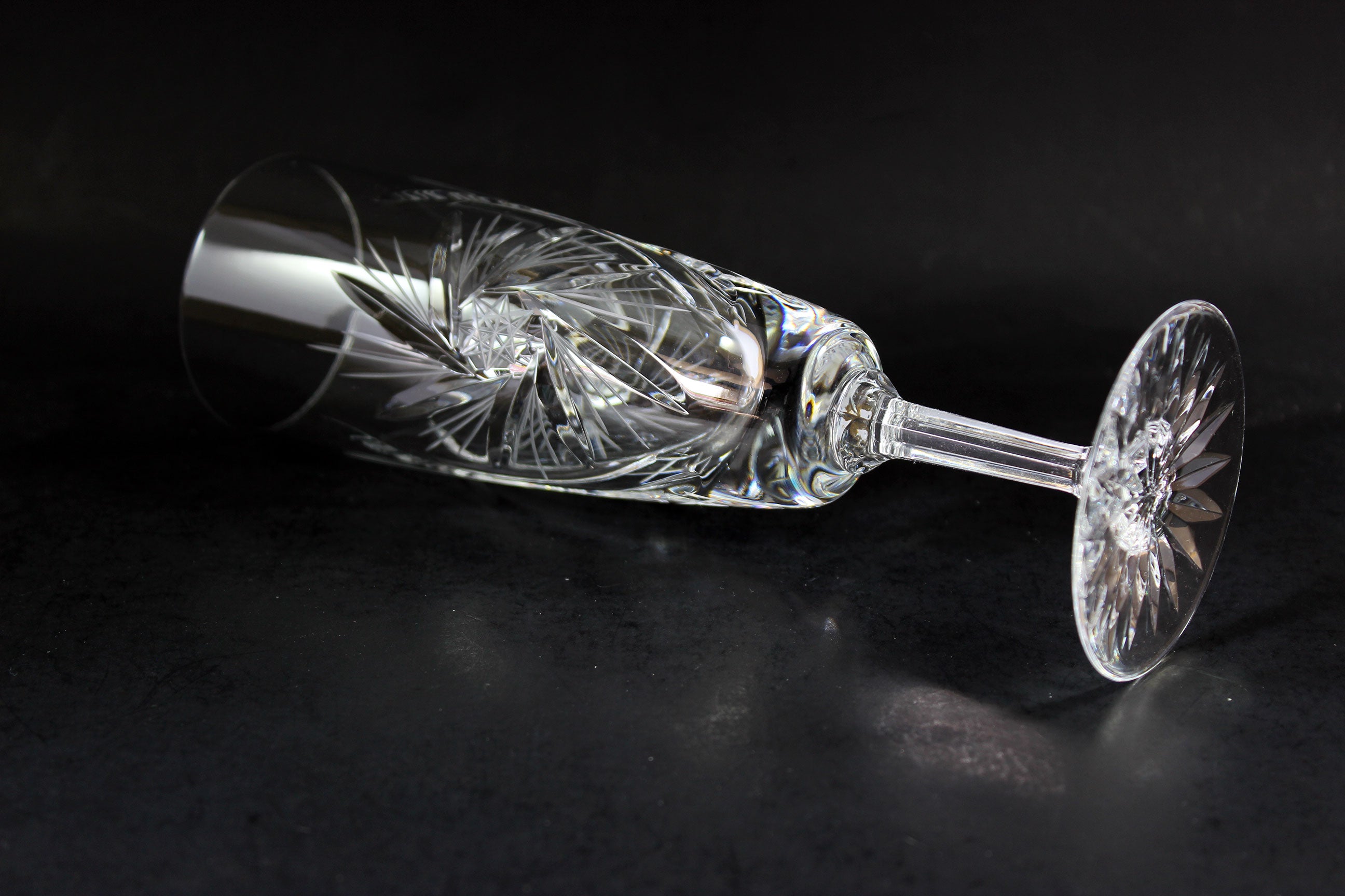 Pinwheel Crystal, Champagne Flute