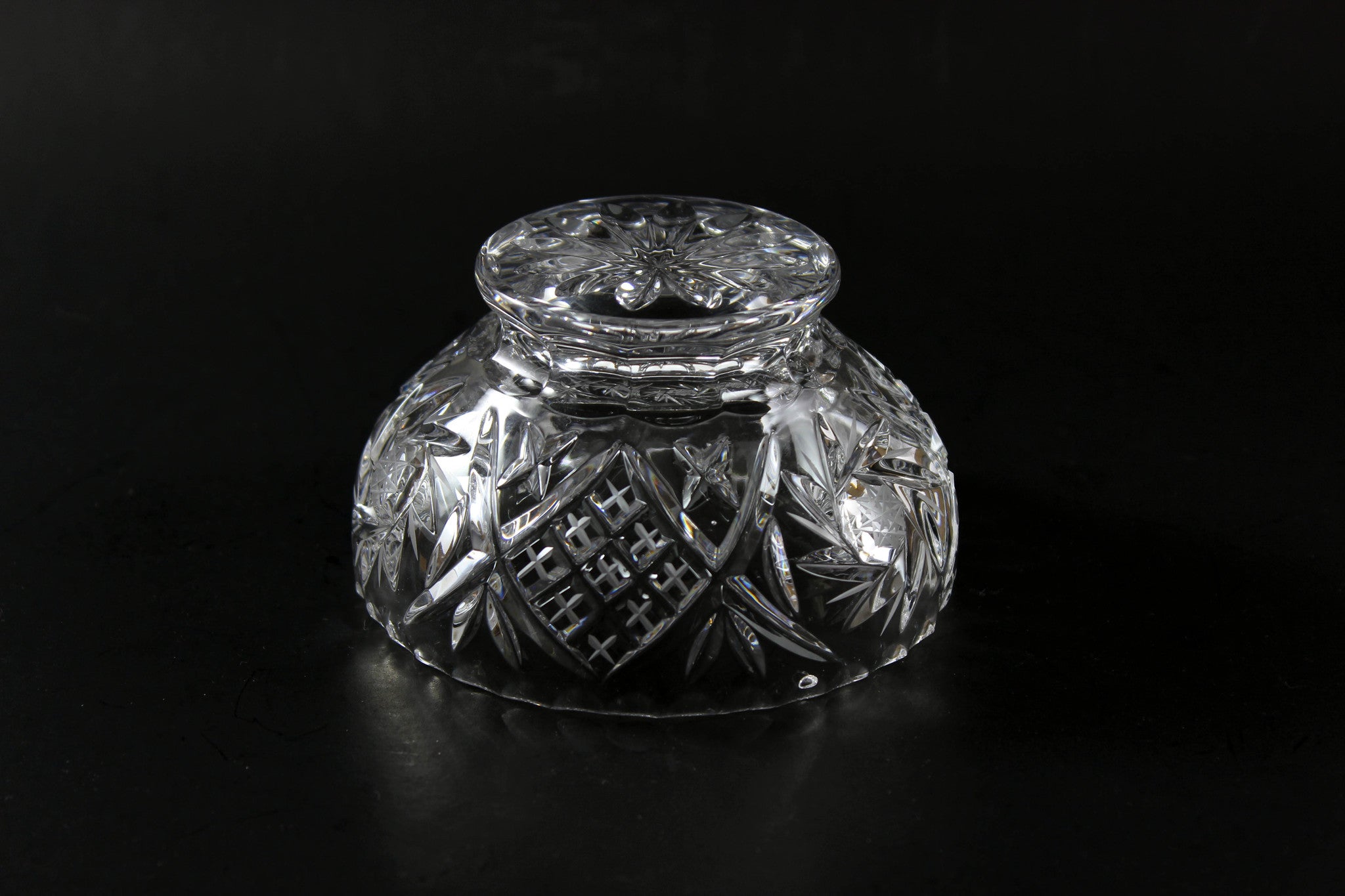Pinwheel Crystal Small Bowl with Base