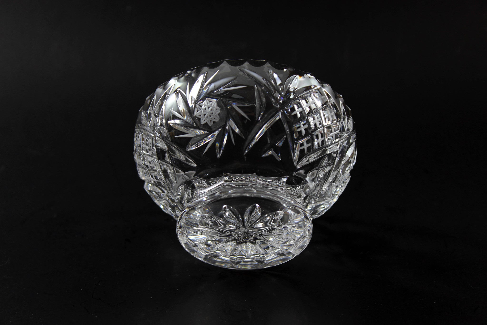 Pinwheel Crystal Small Bowl with Base