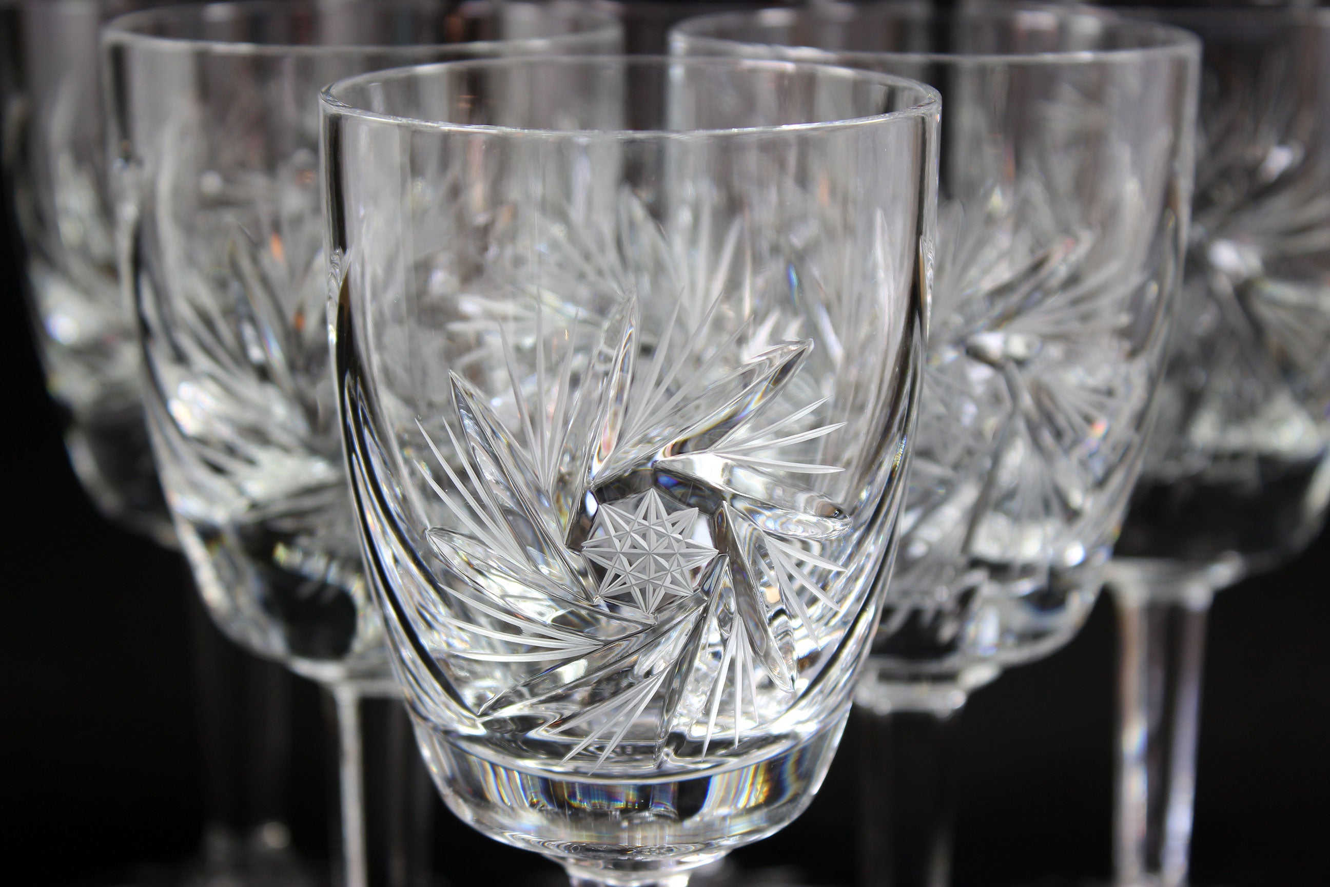 Pinwheel Crystal, Wine Glasses
