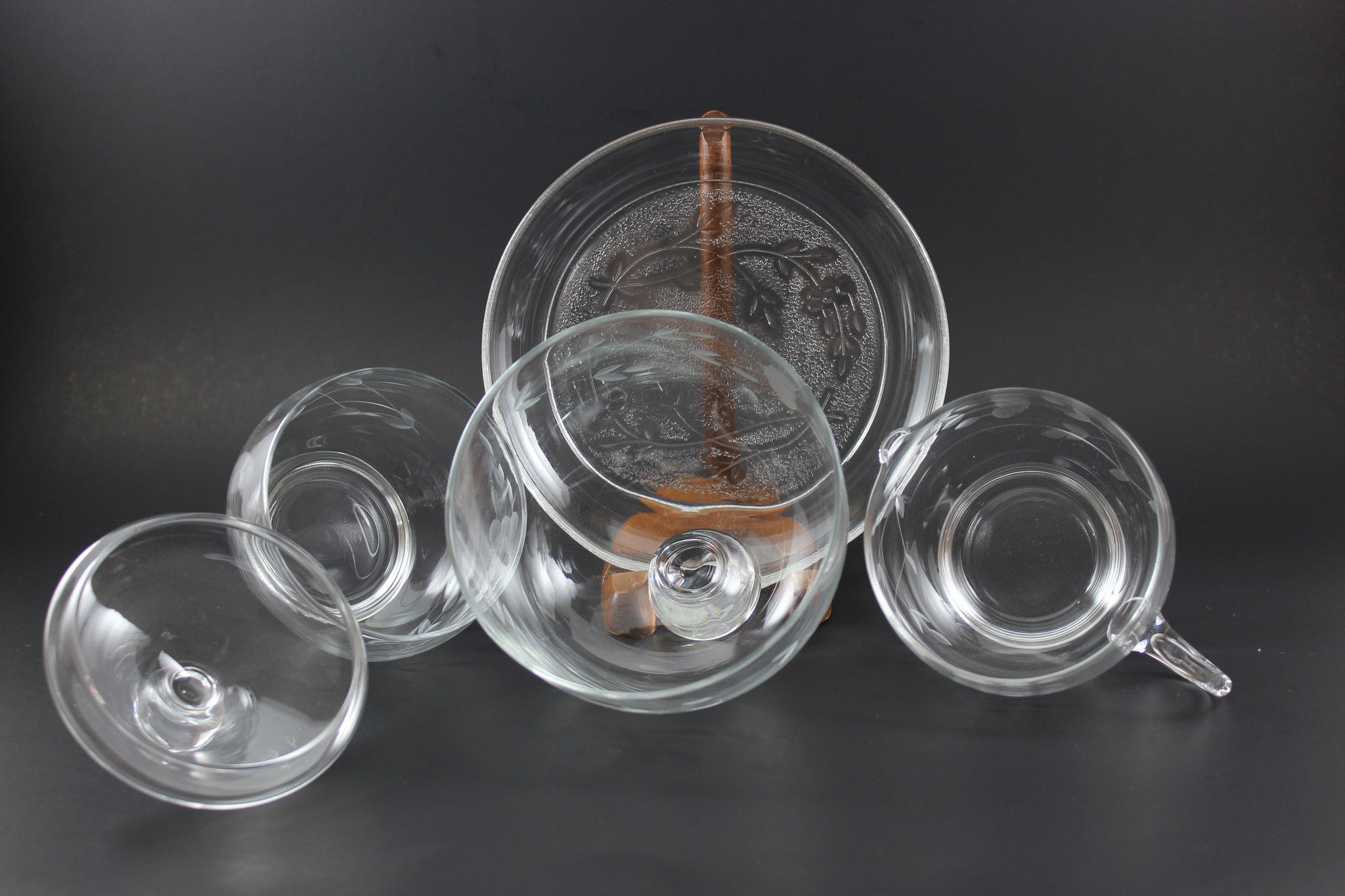 Princess House - Cream, Sugar and Covered Butter Dish