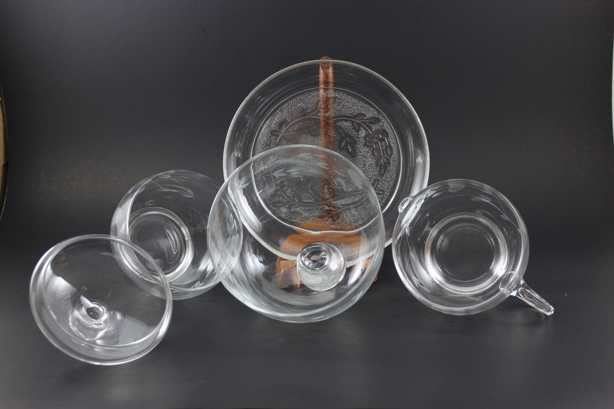 Princess House - Cream, Sugar and Covered Butter Dish