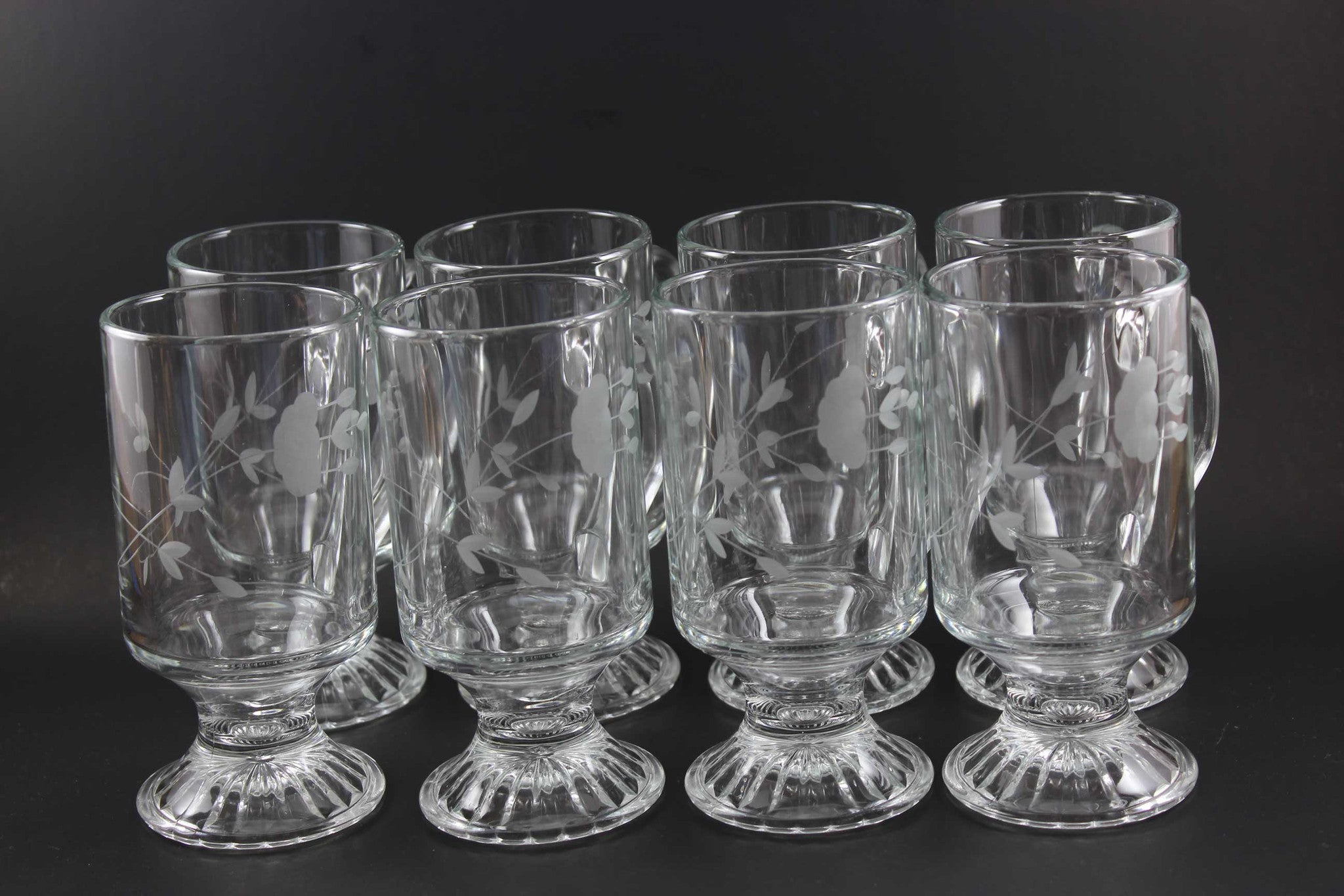 Princess House Crystal Irish Coffee Mugs (8)