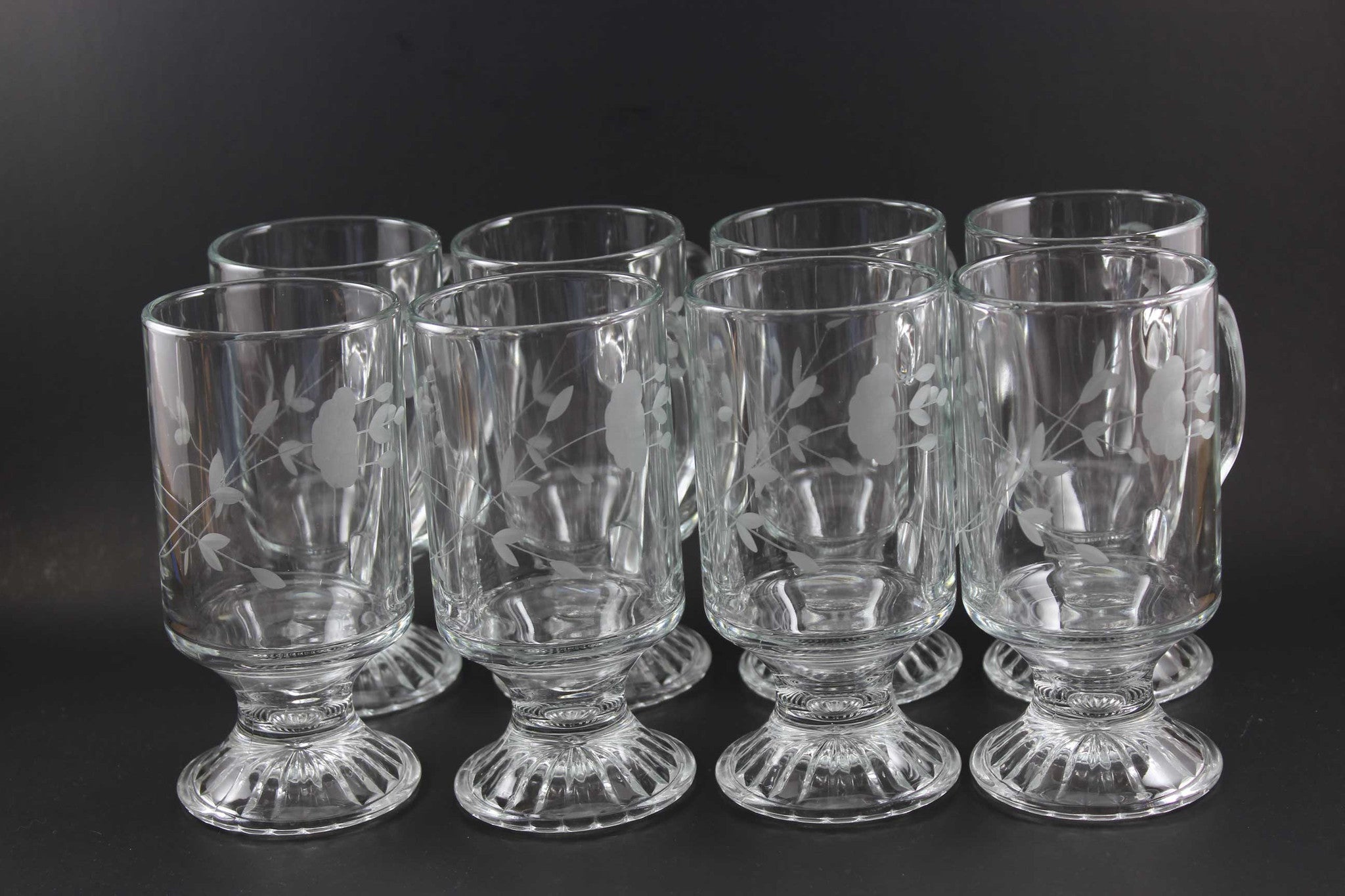 Princess House Crystal Irish Coffee Mugs (8)