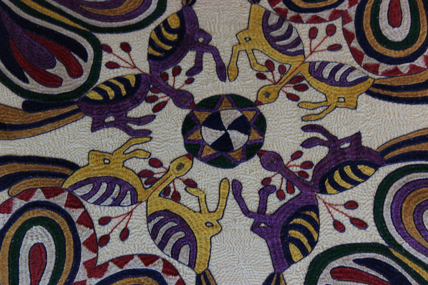 Shades of Purple Stitched Wall Hanging