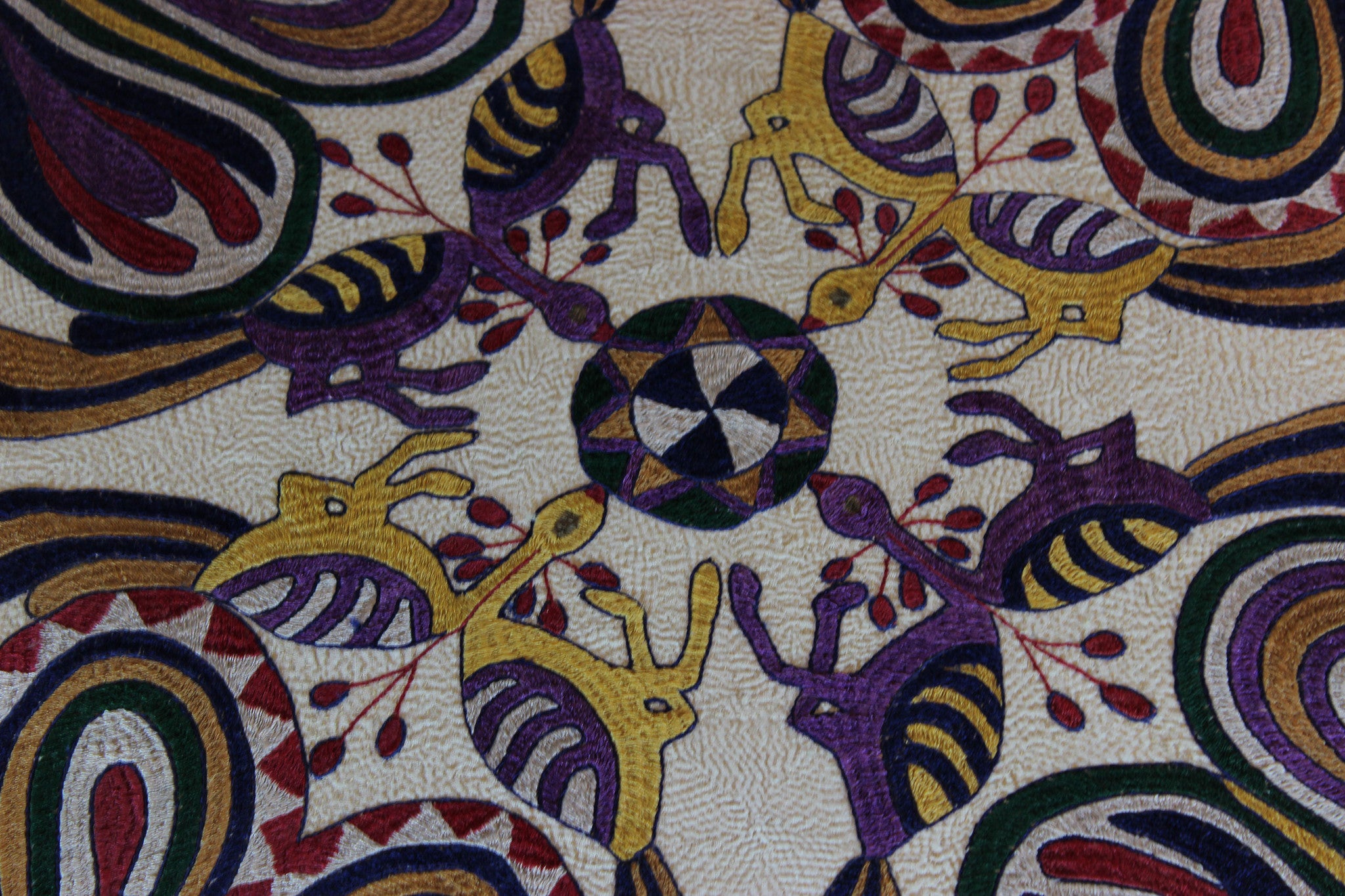 Shades of Purple Stitched Wall Hanging