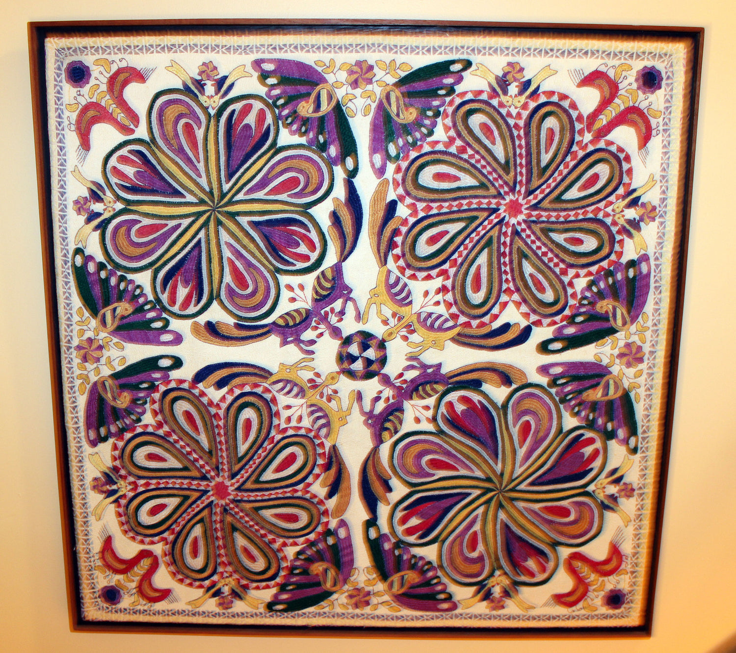 Shades of Purple Stitched Wall Hanging