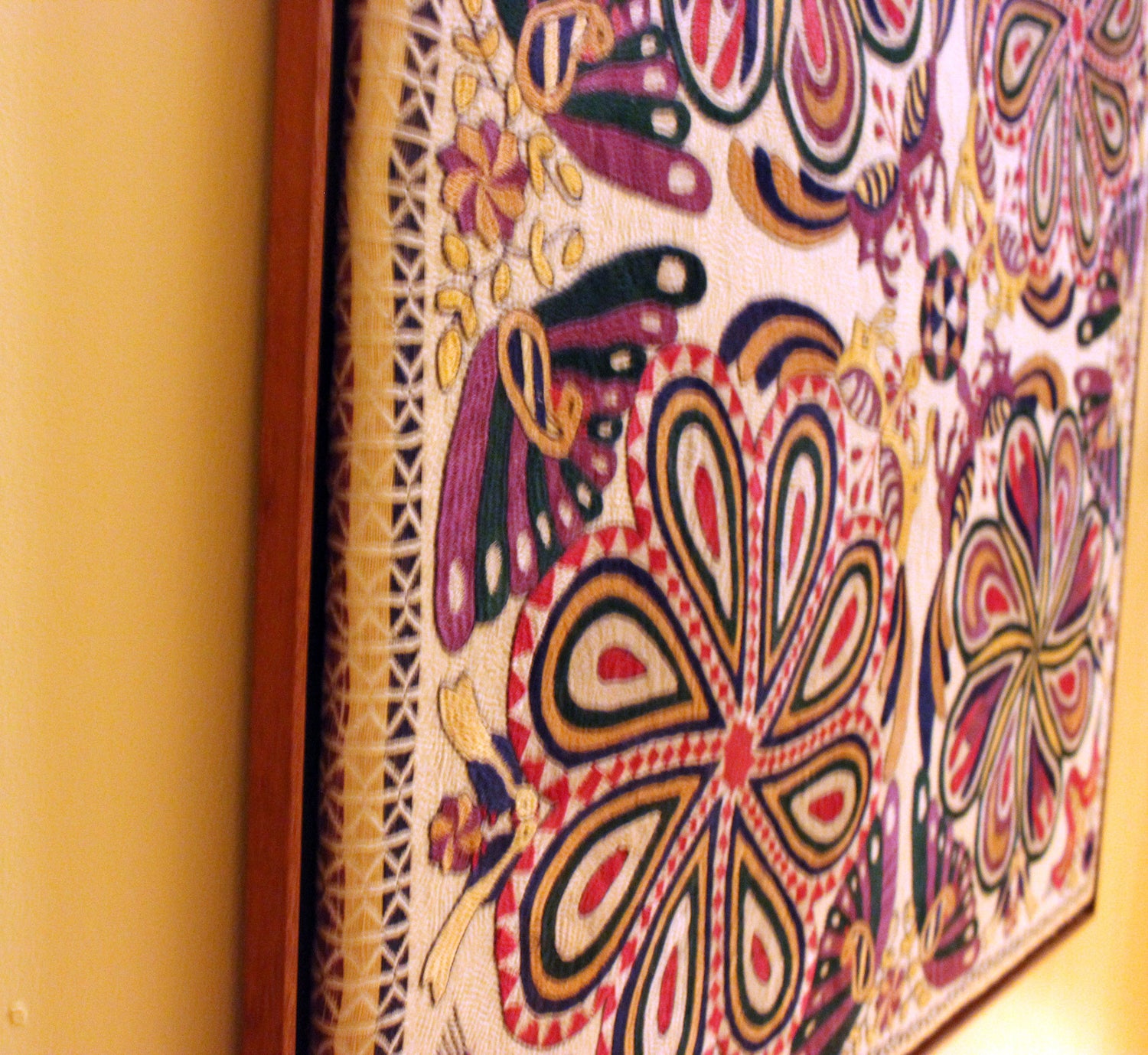 Shades of Purple Stitched Wall Hanging