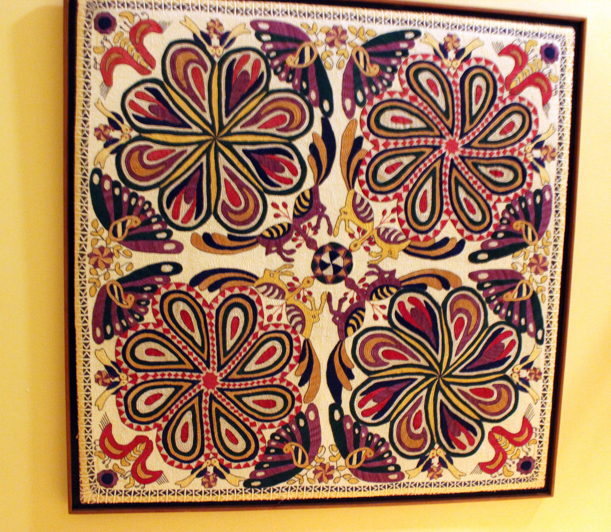 Shades of Purple Stitched Wall Hanging