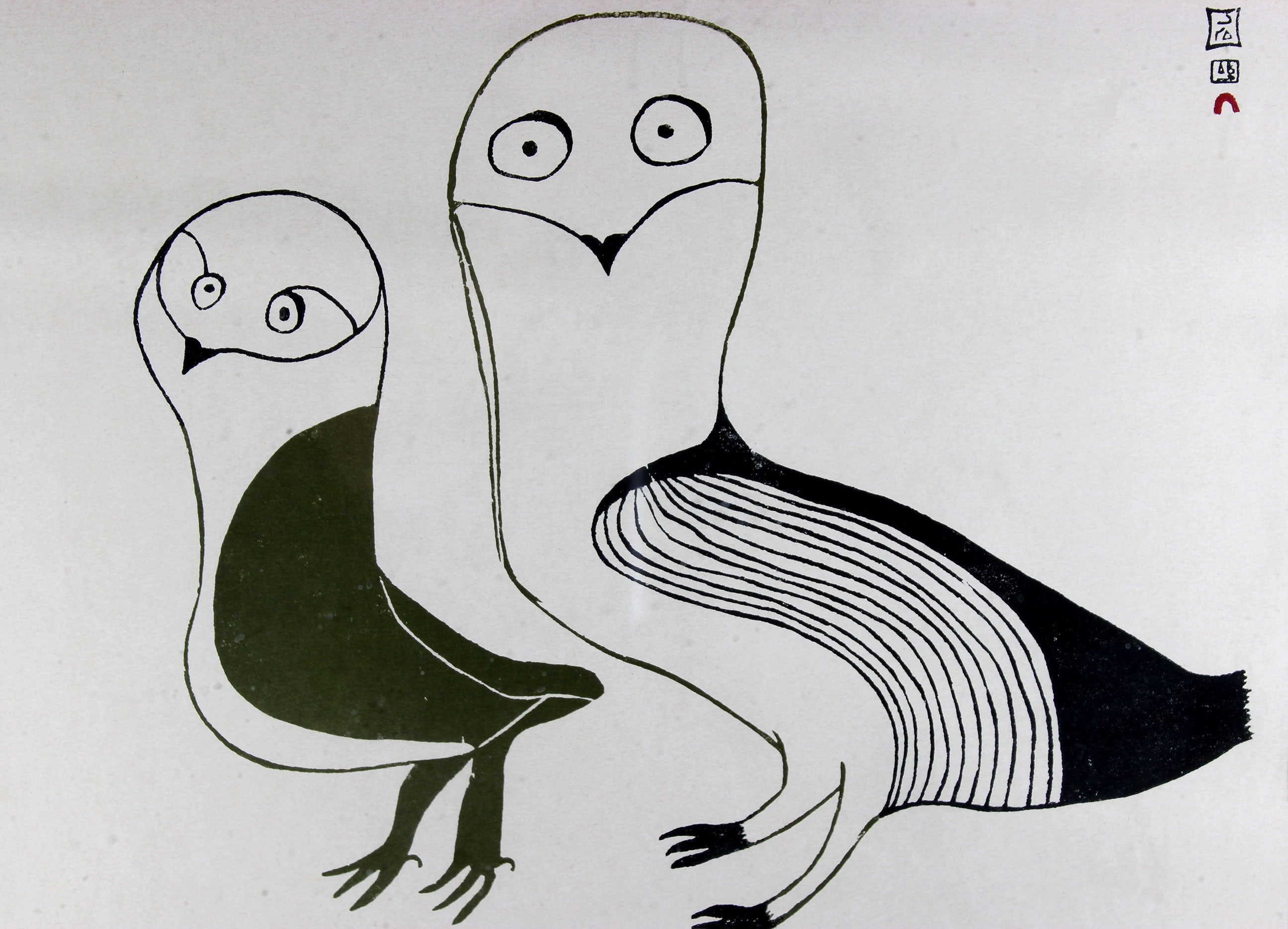 Lucy Qinnuayuak, Two Owls