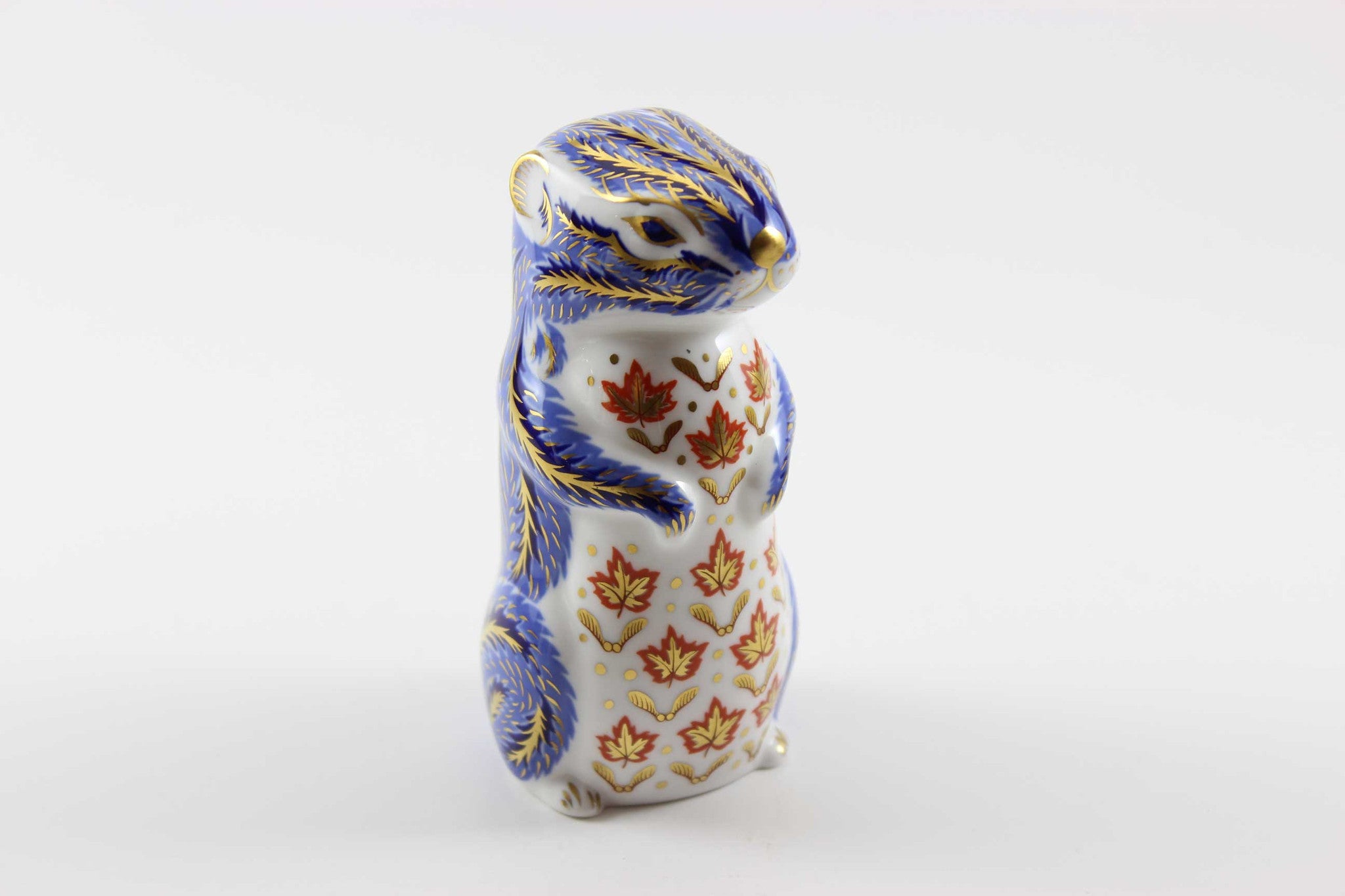 Royal Crown Derby Imari Style Chipmunk Paperweight
